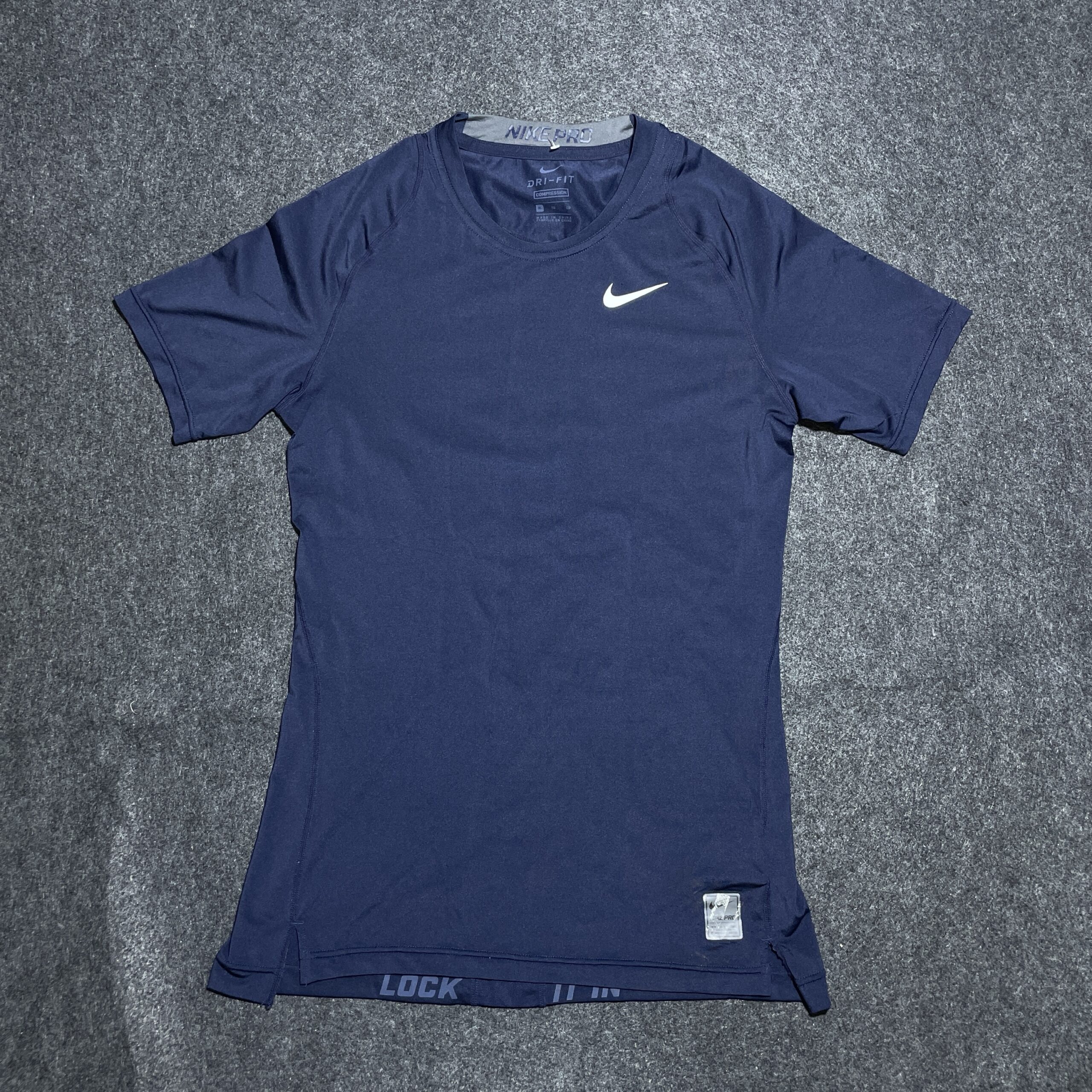 Nike Pro Dri Fit Compression Tshirt Navy Blue