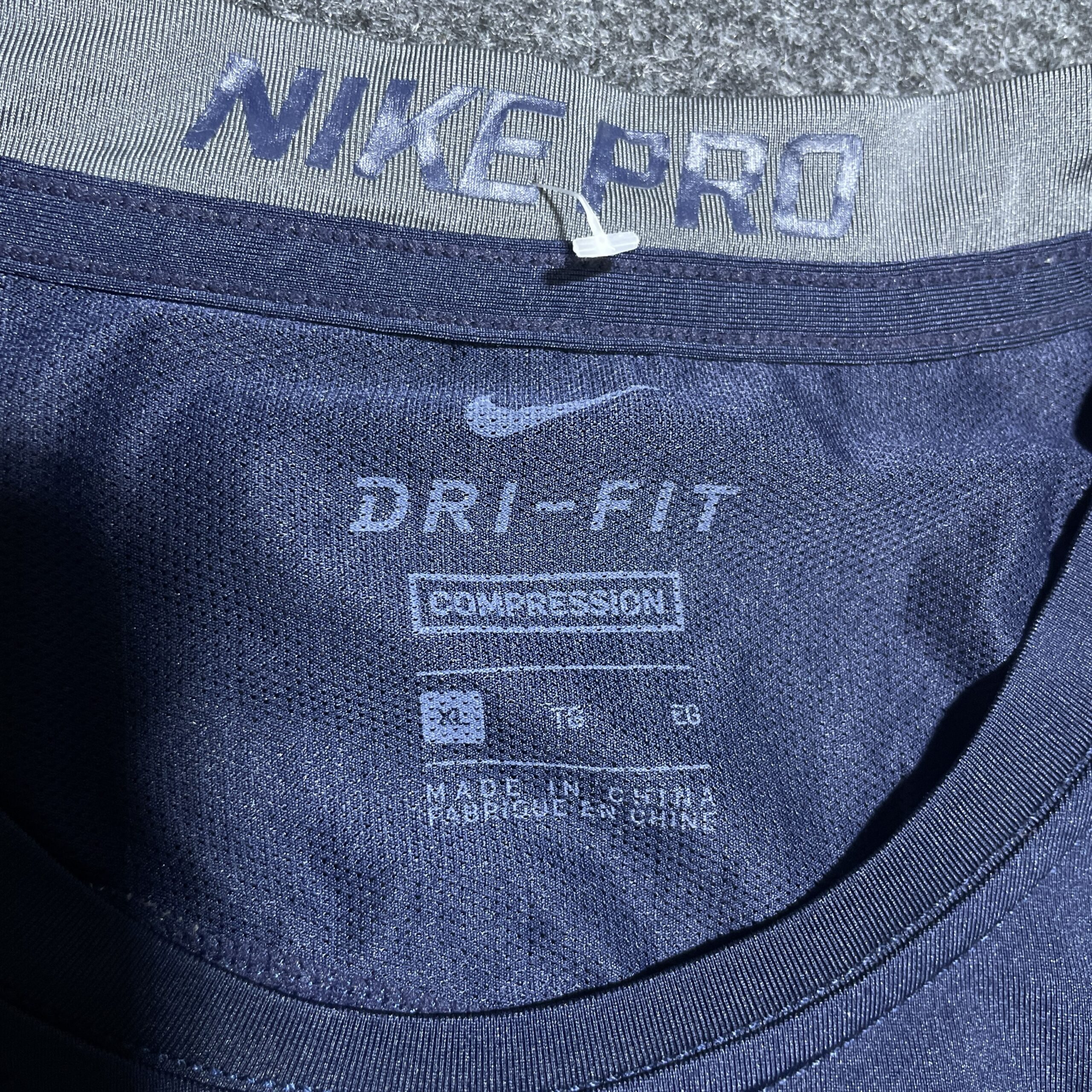 Nike Pro Dri Fit Compression Tshirt Navy Blue