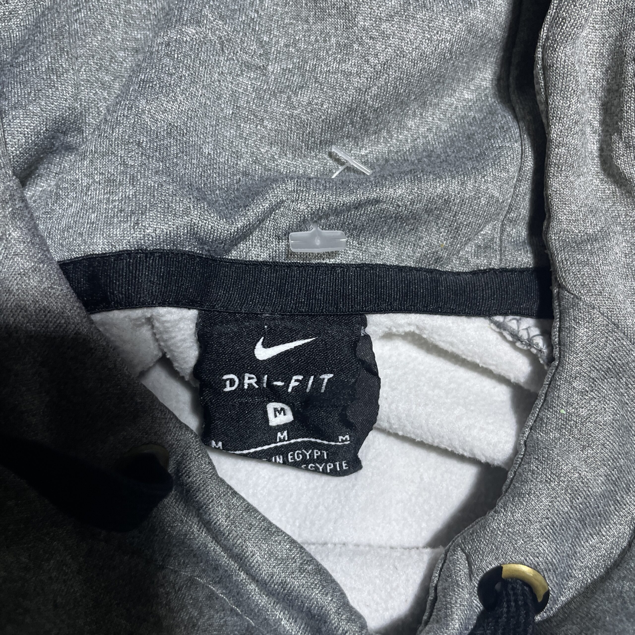 Nike Dri Fit Hooded Tshirt Grey Large Excellent Condition