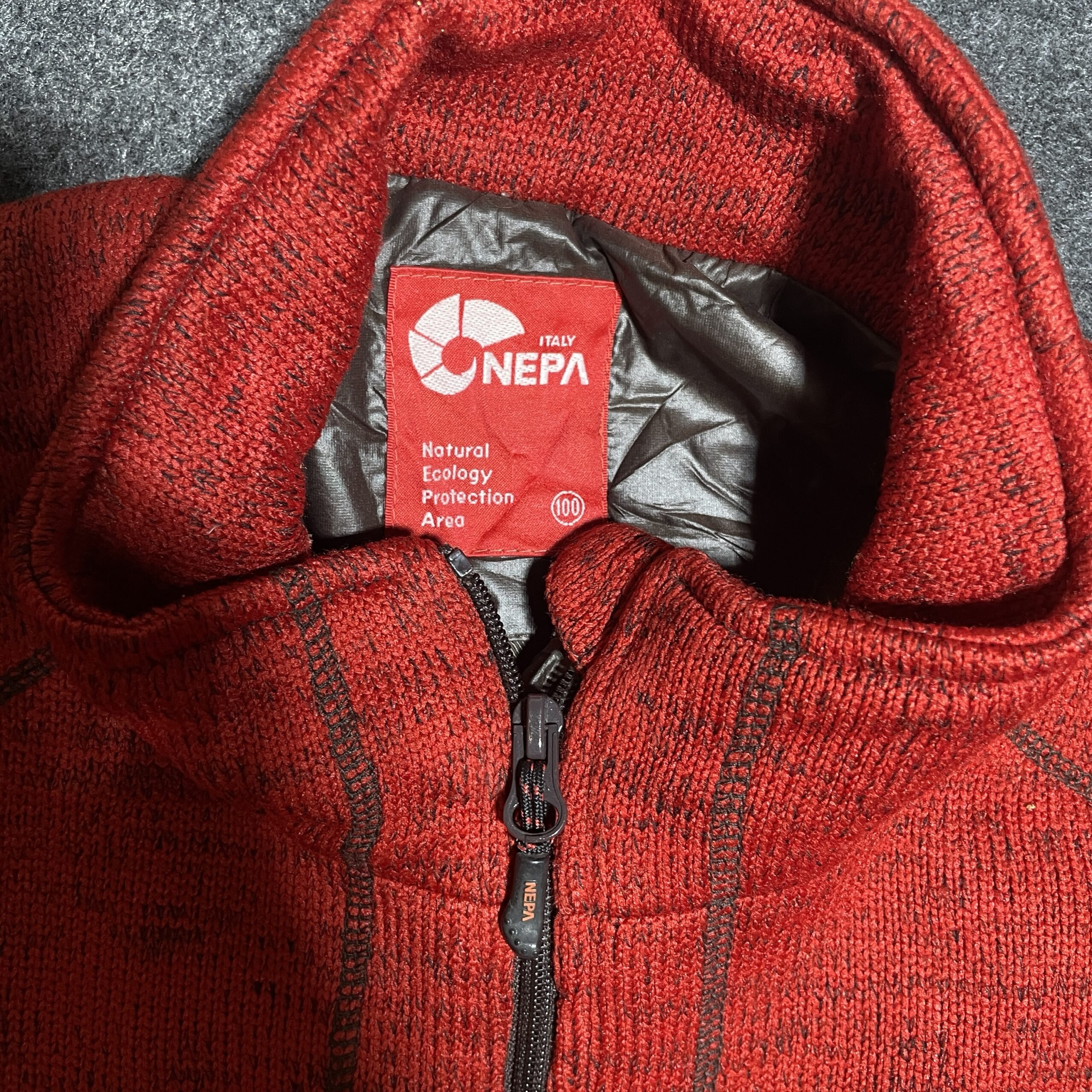 Nepa Italy Winter Wool Puffer Bomber Jacket Red Brown Xl