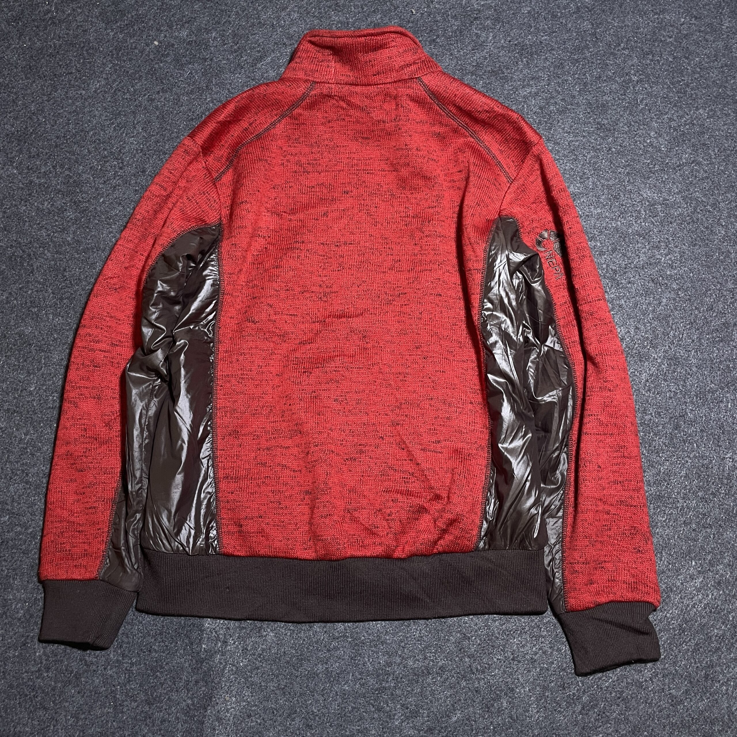 Nepa Italy Winter Wool Puffer Bomber Jacket Red Brown Xl
