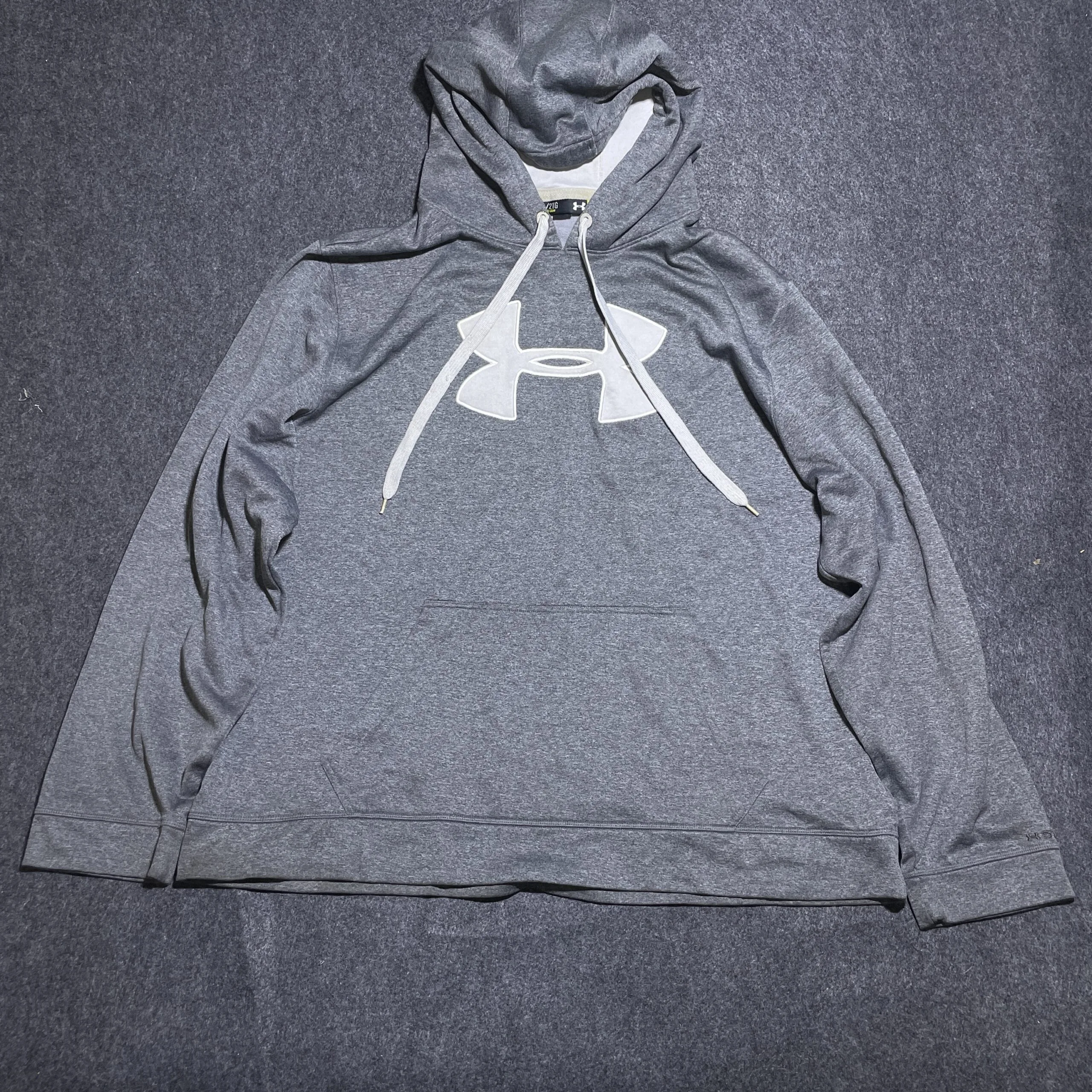 Under Armour Coldgear Hooded Tshirt Grey 2Xl Excellent Condition