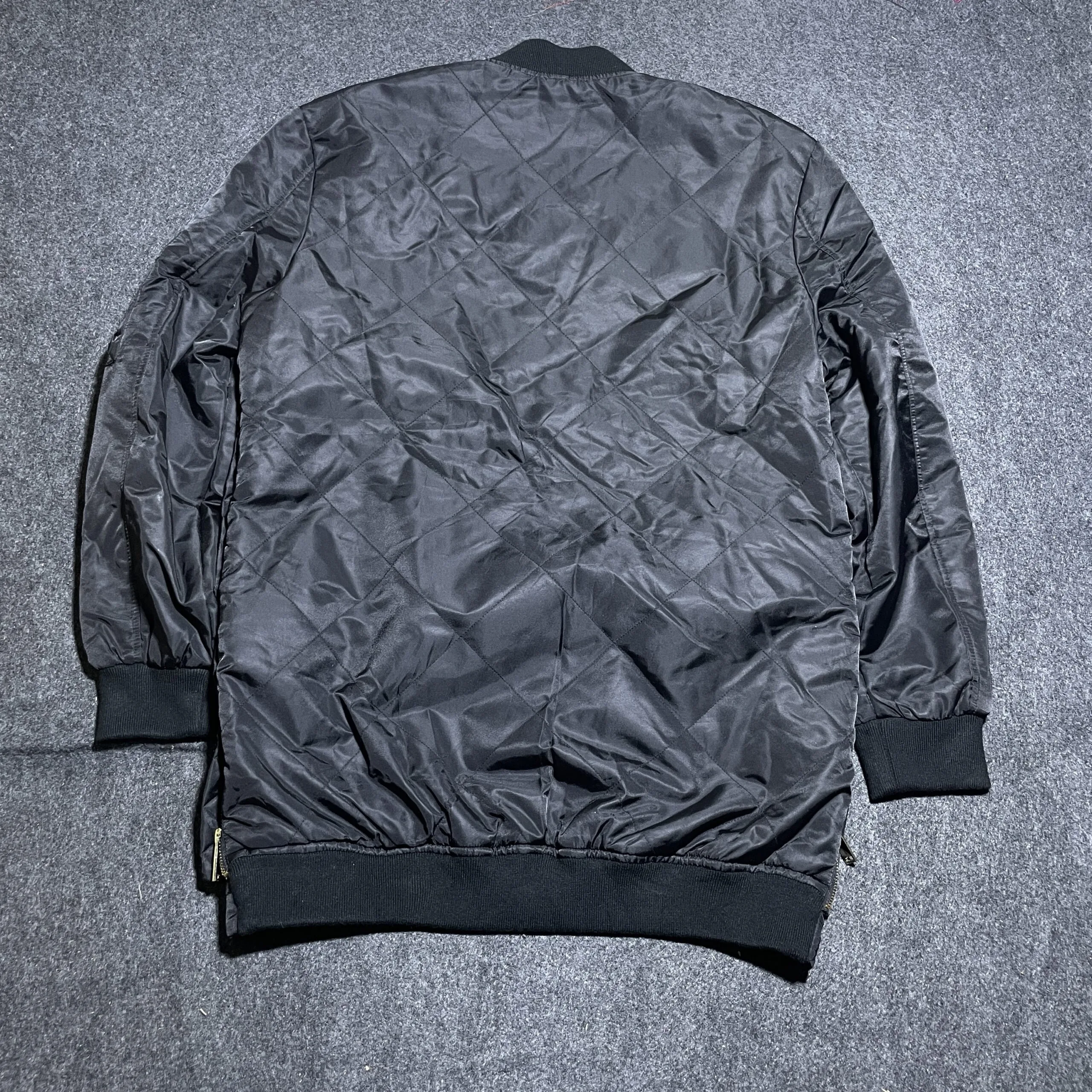 ZARA BASIC Black Bomber Parka Jacket M