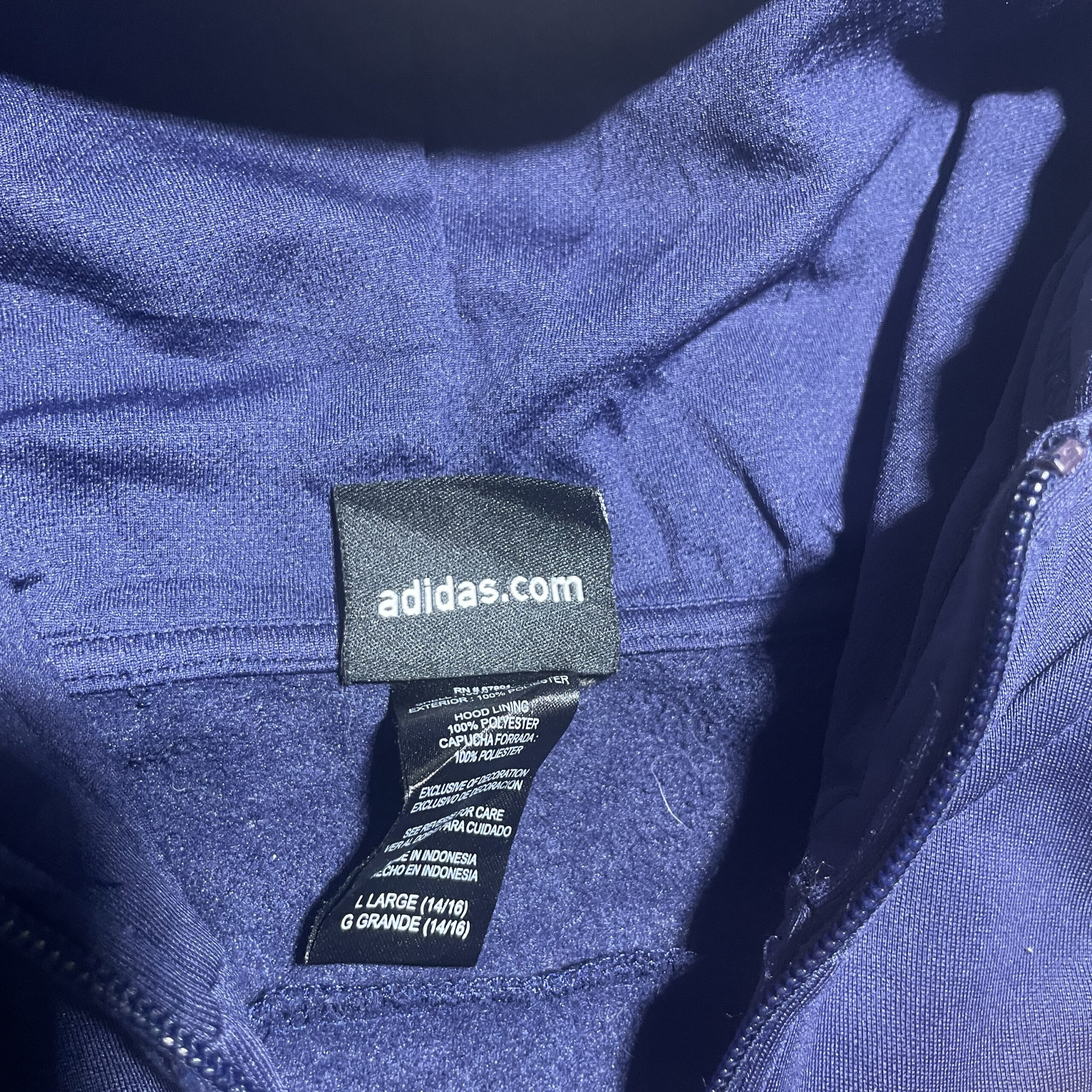 Adidas Original Hoodie Navy Blue Unisex M