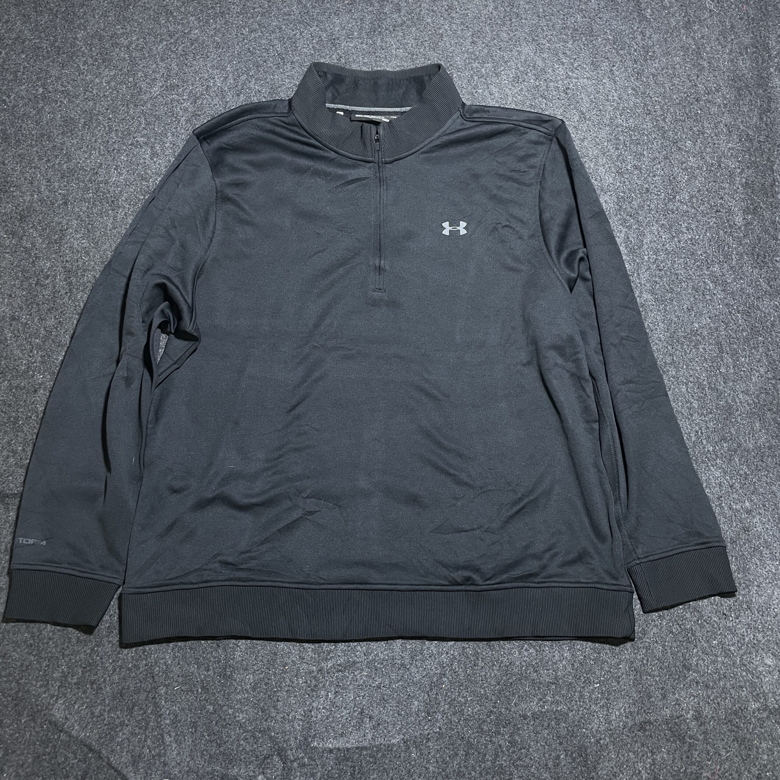 Under Armour Original Coldgear Half Zip up Tshirt Black 2XL