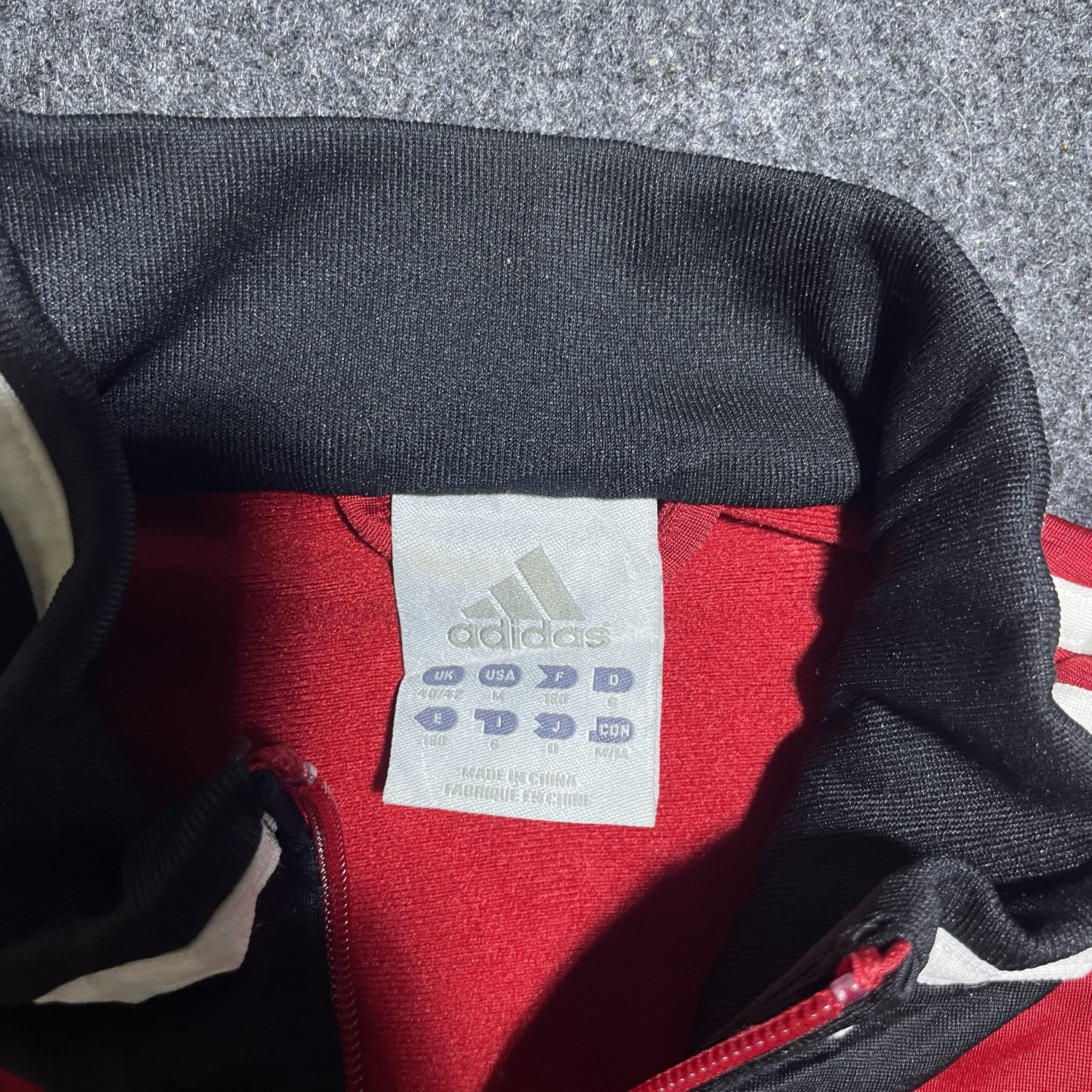 Adidas Original Track Jacket Red Black Xl