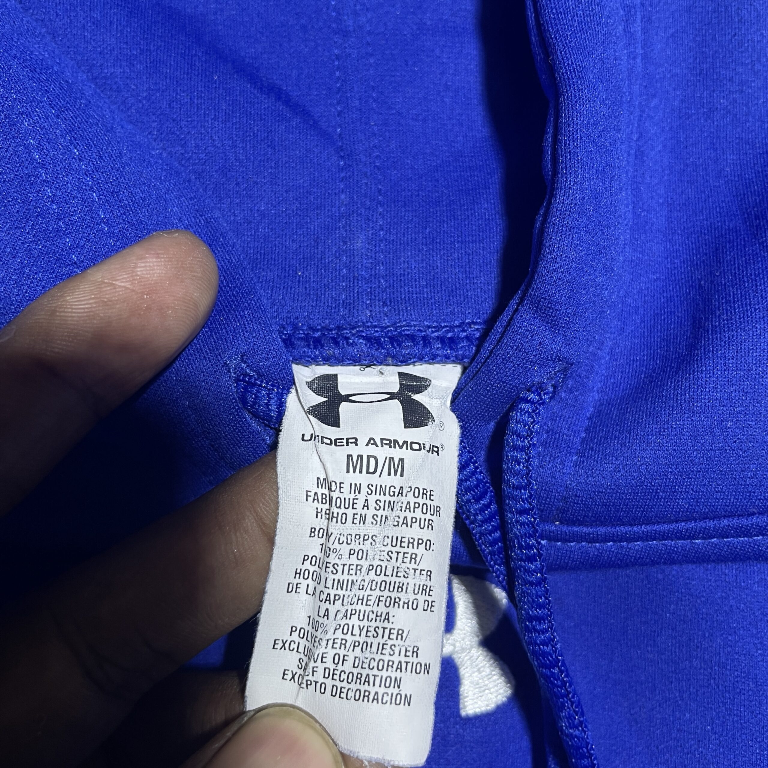 Under Armour Original Coldgear Hoodie Blue L