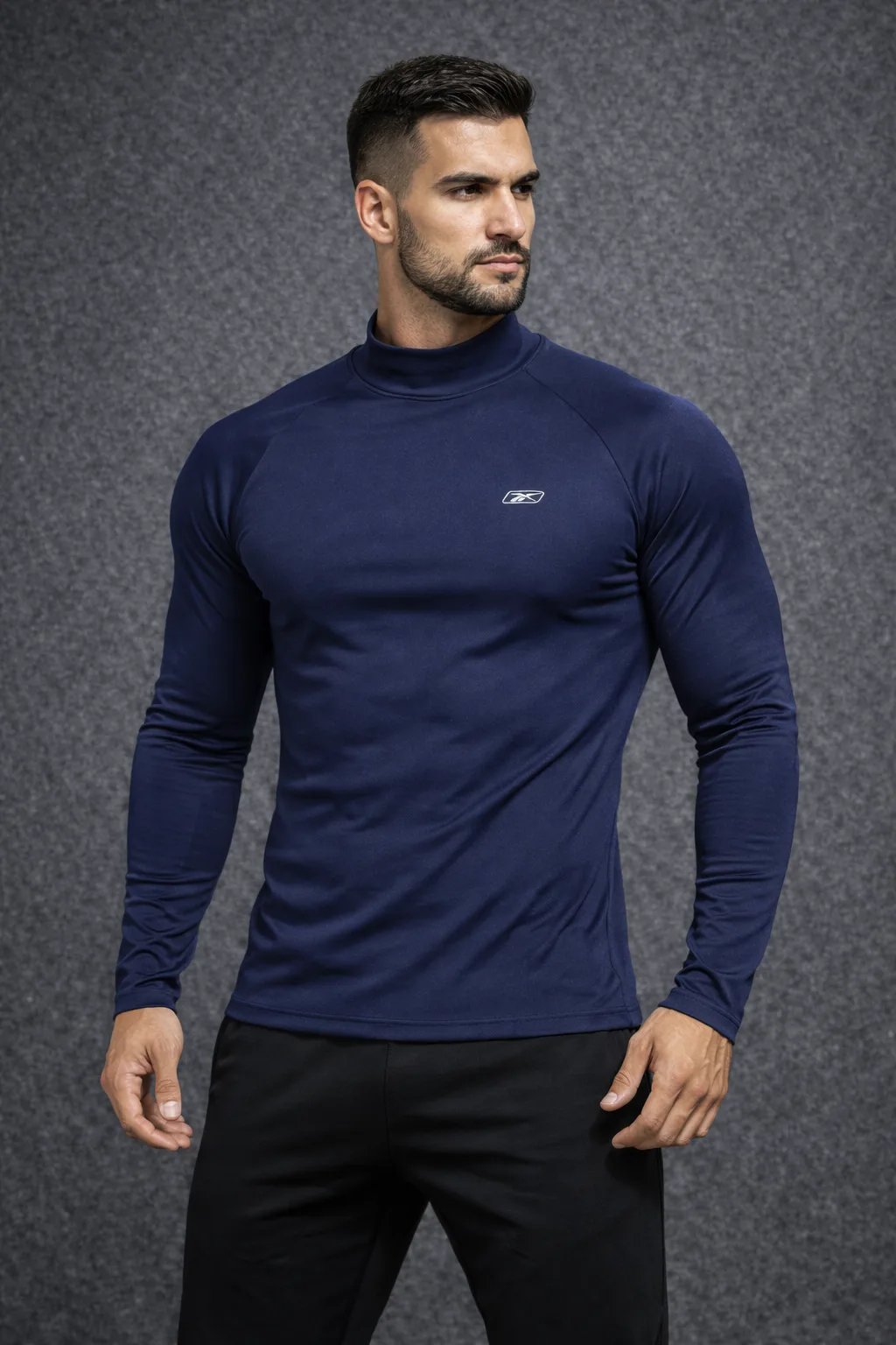 Reebok play Dry Original High Neck Compression Navy Blue M | Next To New