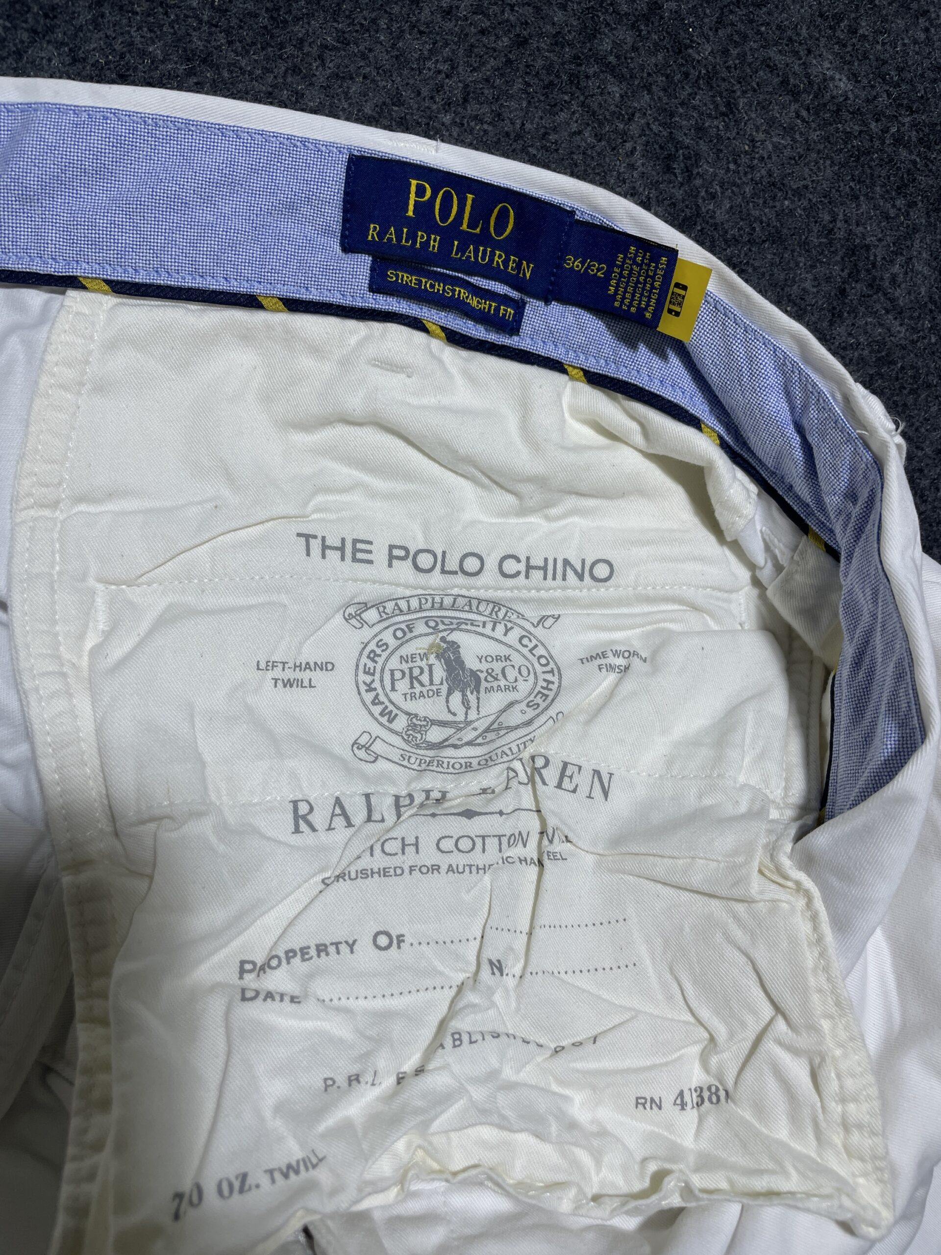 Polo Ralph Raulen Chino Formal Pant White XL