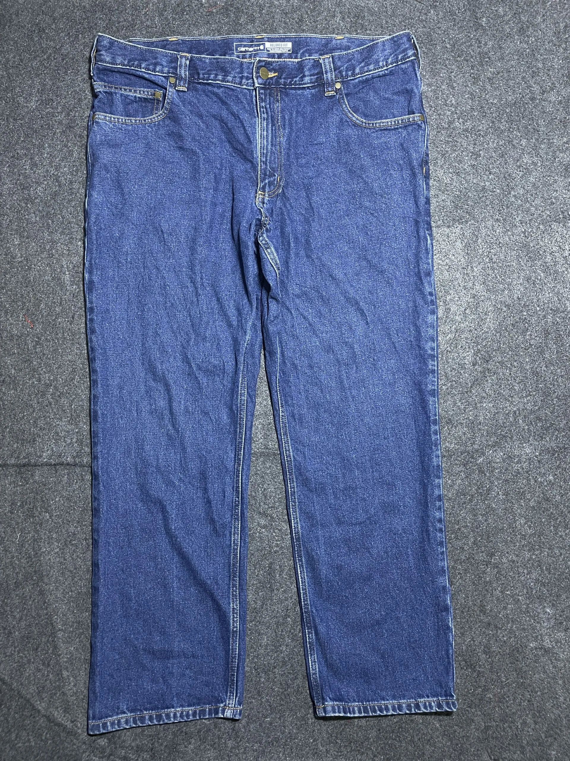 Carhartt Relaxed Fit Blue Denim Jeans  Original Workwear 100% Cotton XL