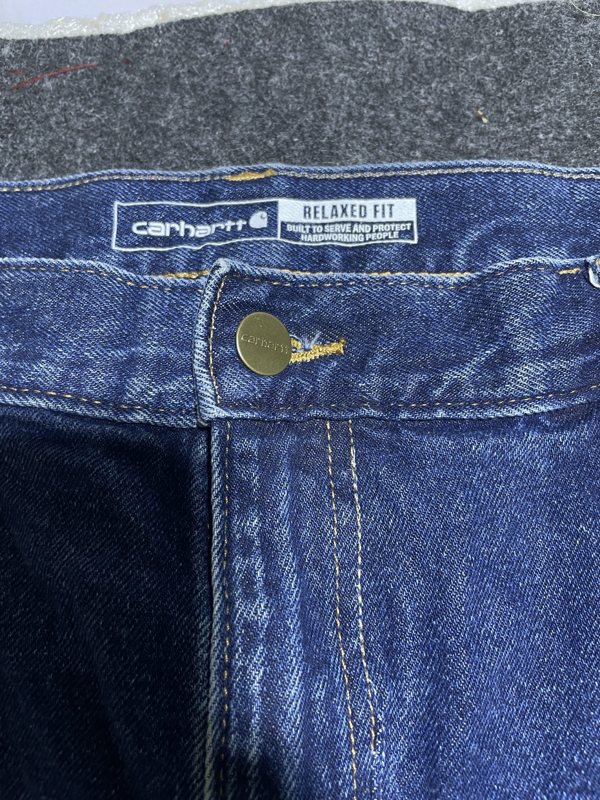 Carhartt Relaxed Fit Blue Denim Jeans  Original Workwear 100% Cotton XL
