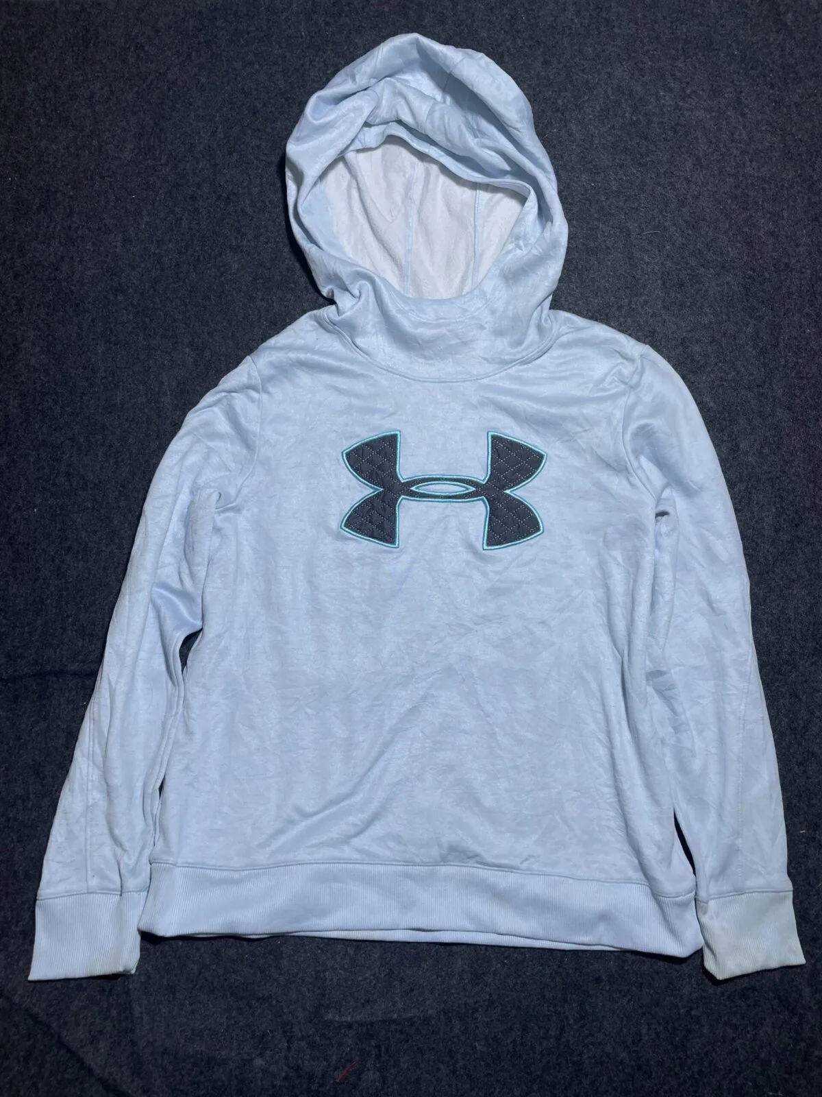 Under Armour Coldgear Hooded Tshirt Sky Blue XL