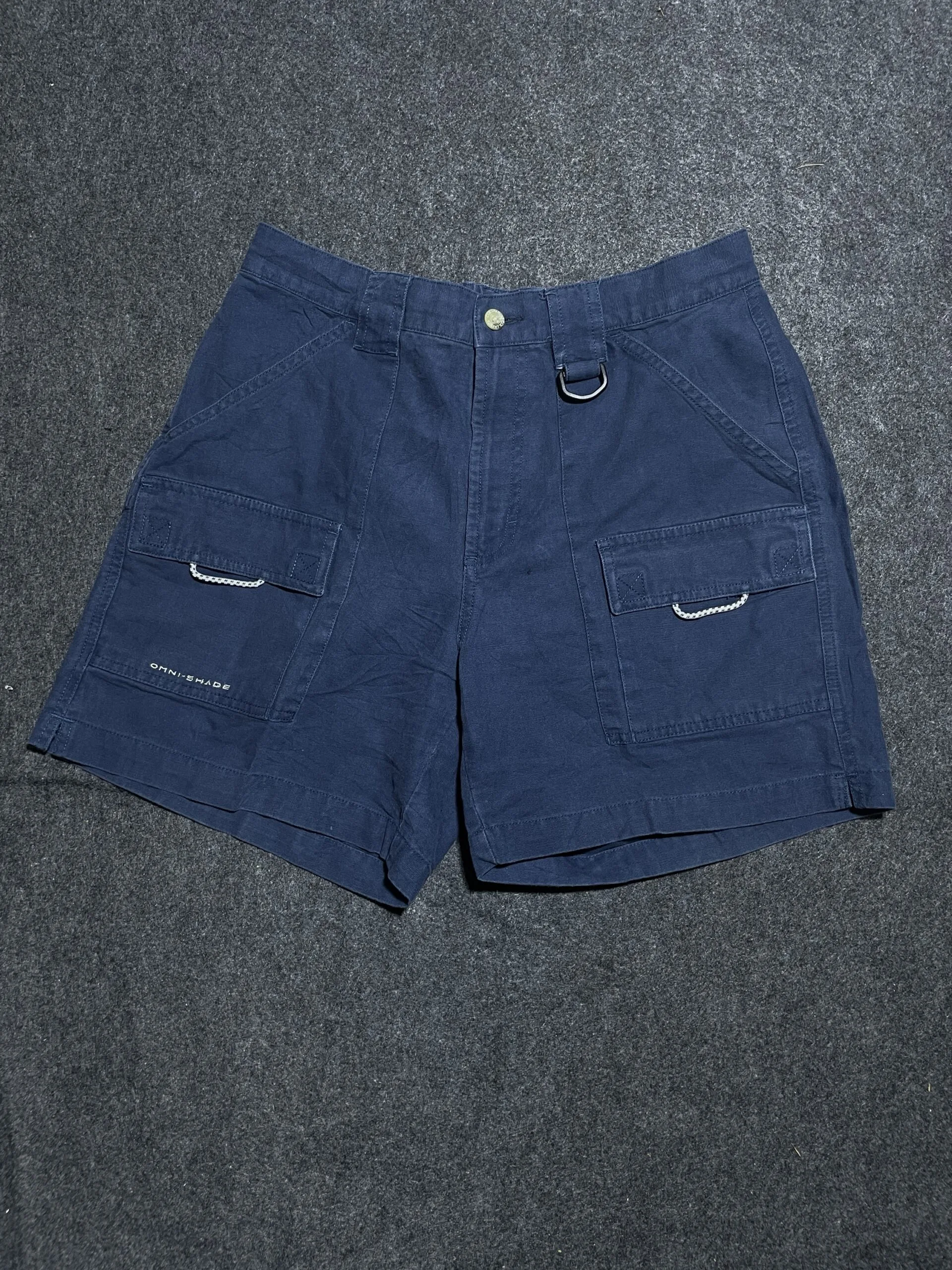 Columbia Omni Shade Denim Shorts Navy M