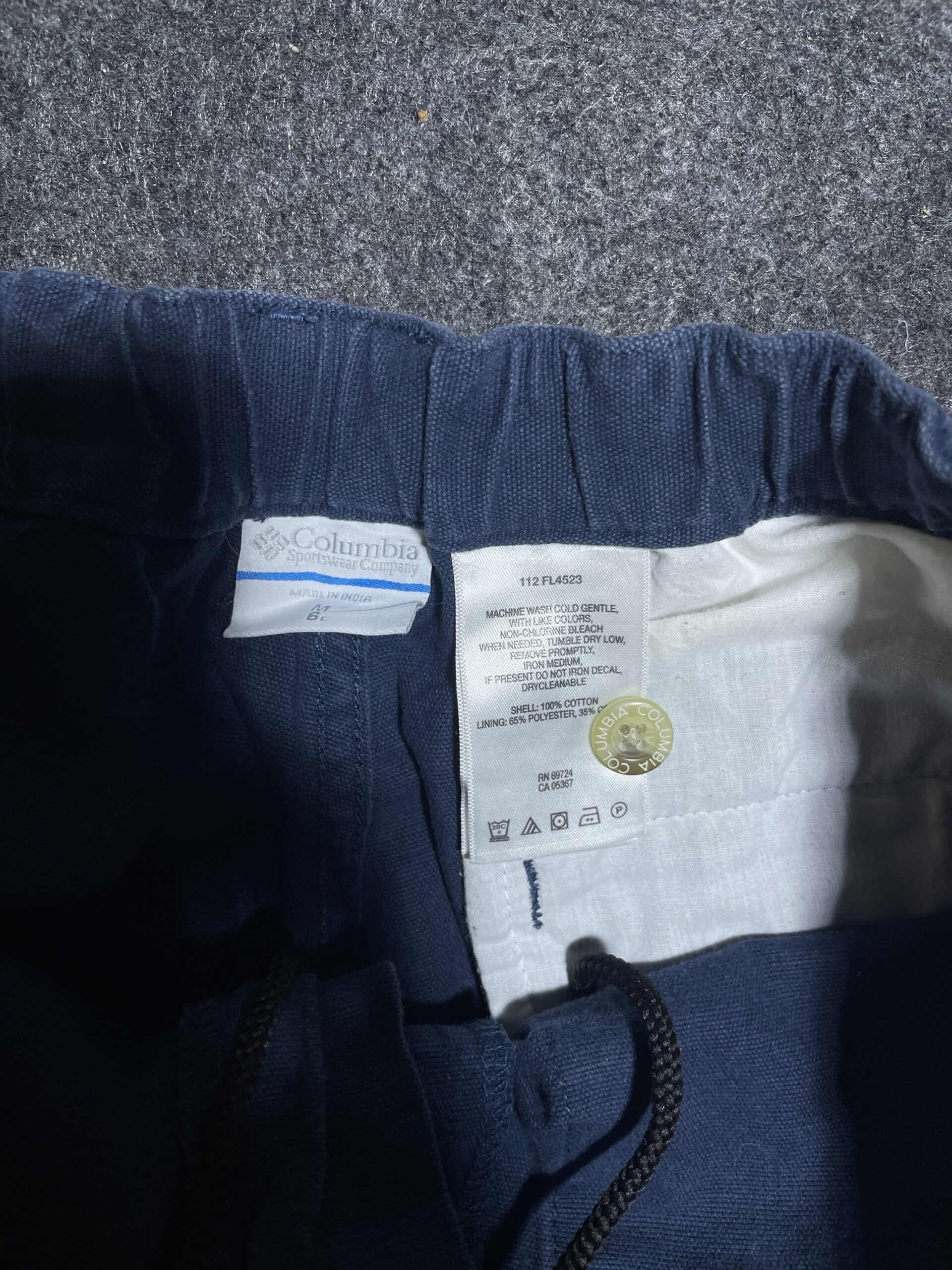 Columbia Omni Shade Denim Shorts Navy M