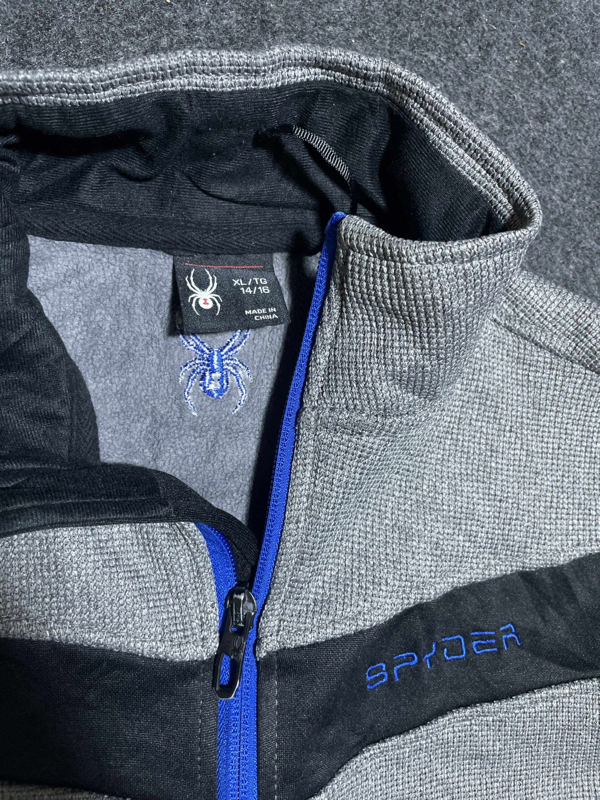Spyder Original Winter Track Jacket Grey Black S