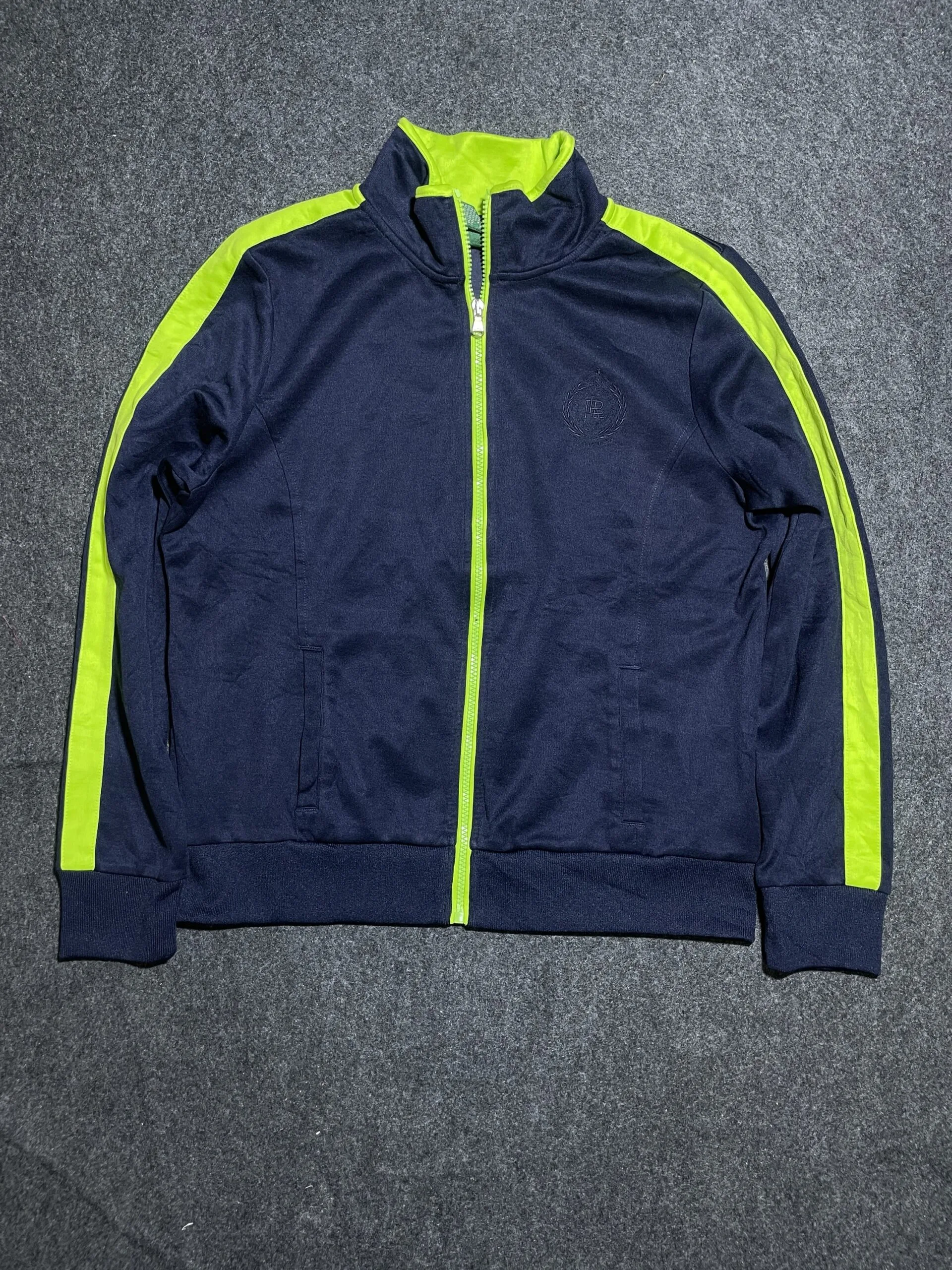 L-RL Lauren Active By Ralph Lauren Track Jacket Navy Blue L
