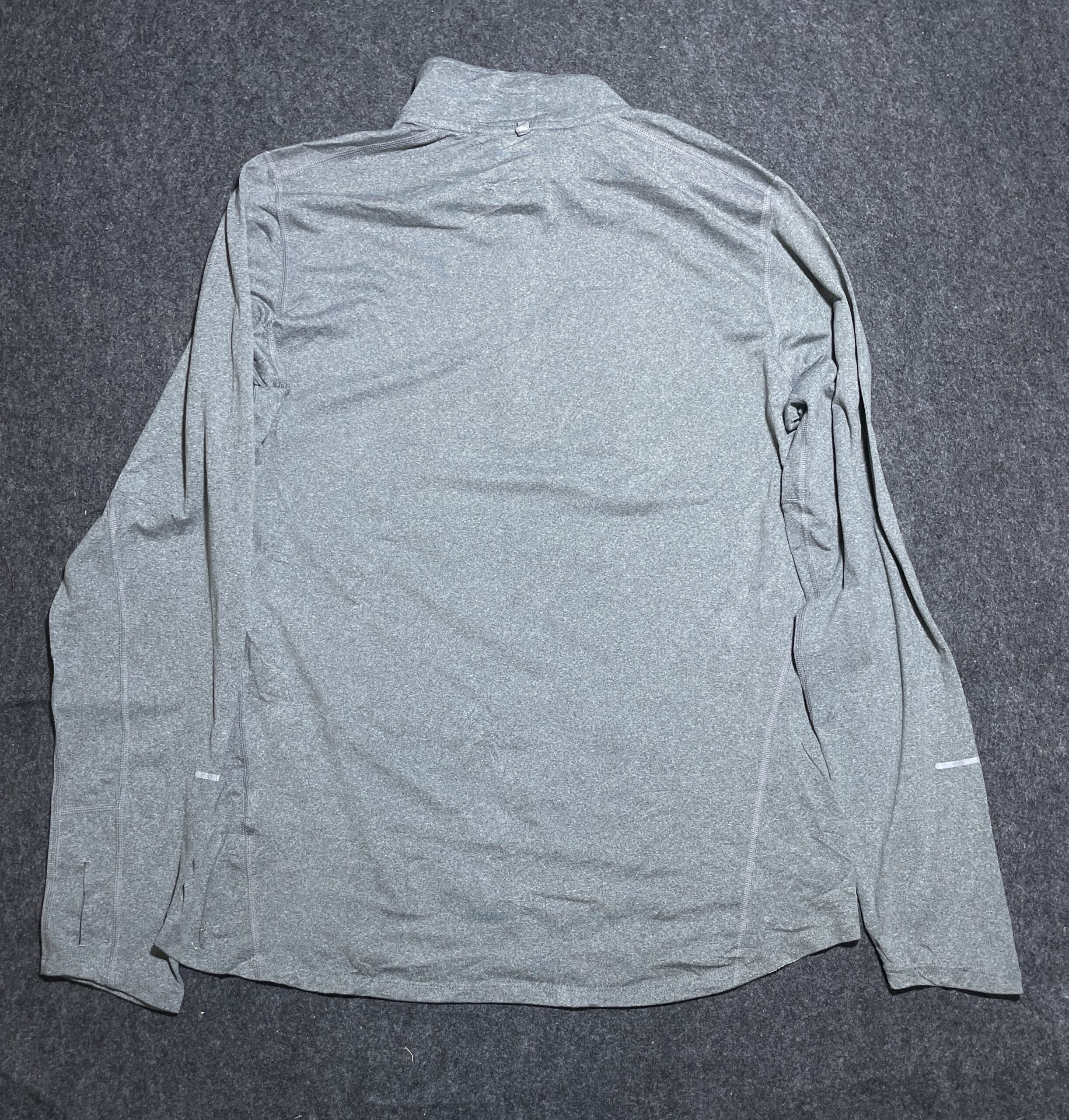 Nike Running Original Dri Fit Half Zip Up Tshirt Grey XL