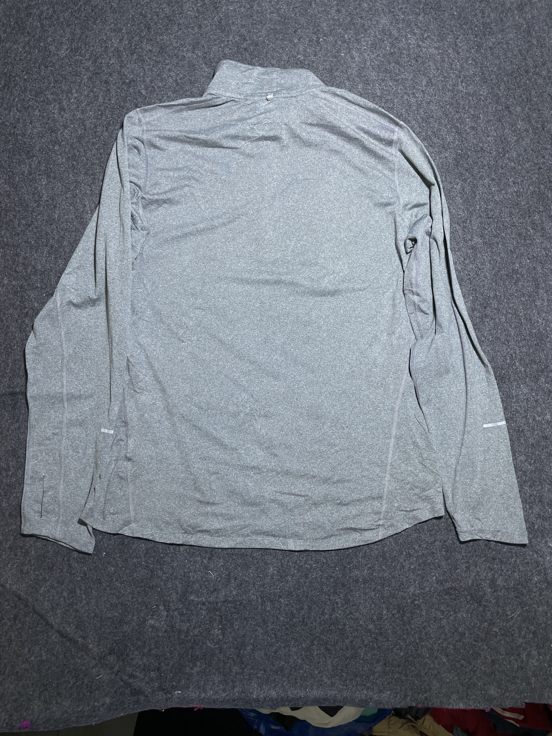 Nike Running Original Dri Fit Half Zip Up Tshirt Grey XL
