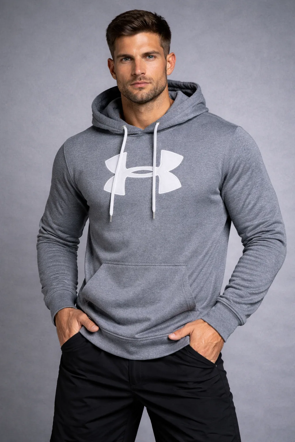 Under Armour Coldgear Hooded Tshirt Grey 2Xl Excellent Condition