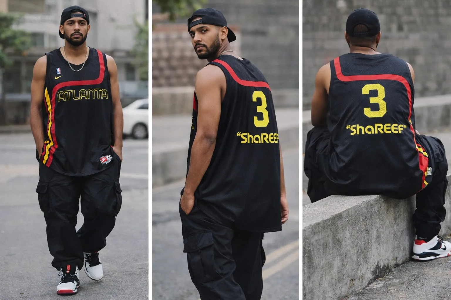 Nike Atlanta Hawks Shareef #3 Basketball Jersey (3XL) – Oversized Fit