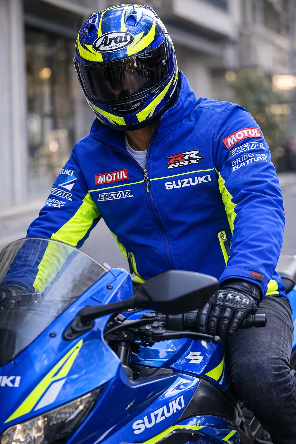 Suzuki Original Bike Riding Jacket | Waterproof | Lite Weight | Blue | M/L