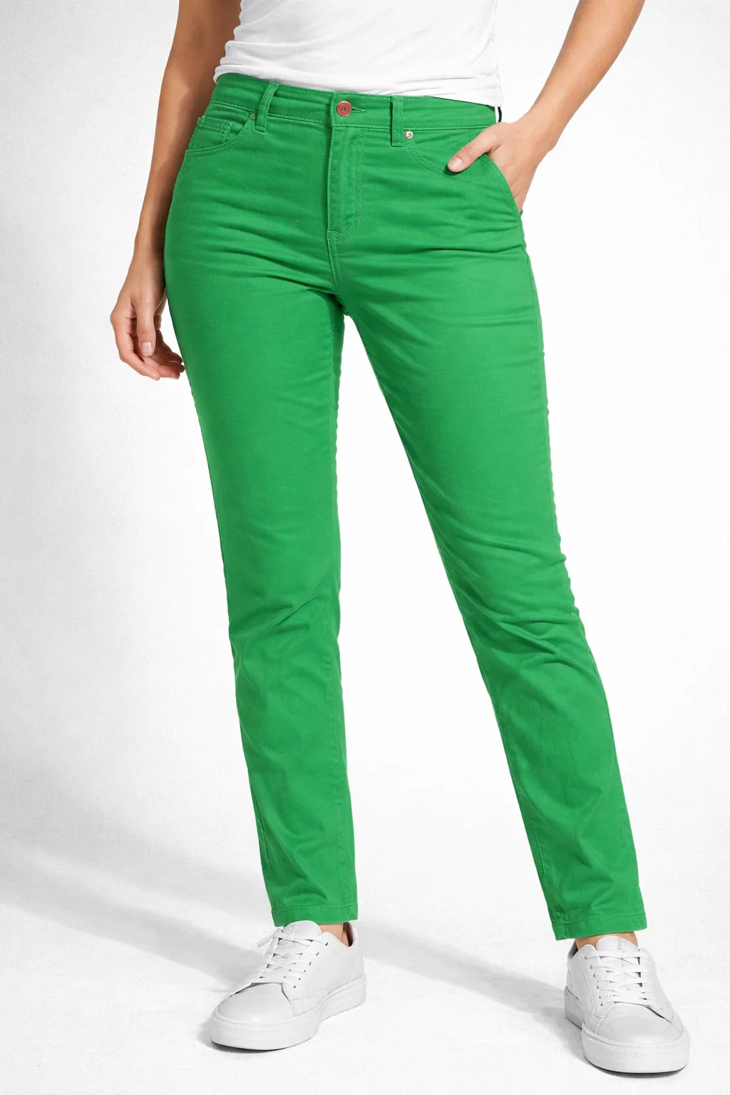 GAP Khakis Women’s Green Straight Fit Pants | Cotton Stretch | Size XS–S