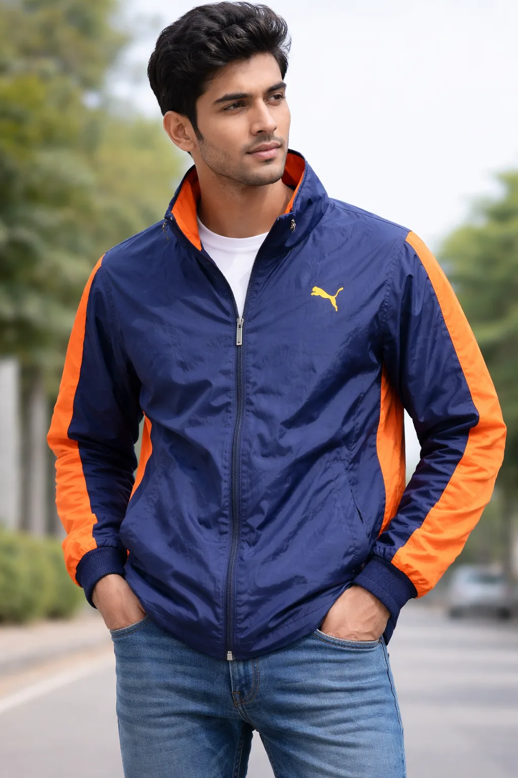 Puma Original Windbreaker Jacket Navy XL | Waterproof
