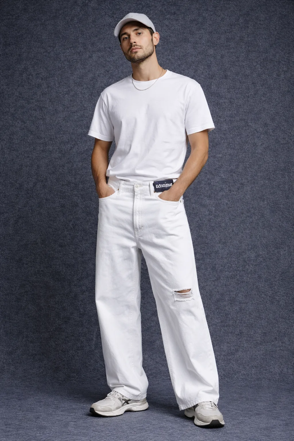 Tommy Jeans Claire High Rise Wide Leg White Jeans | Unisex | 28