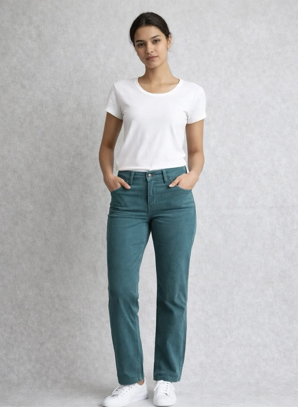 Apt. 9 Straight Fit Stretch Teal Pants |Women |Size 36