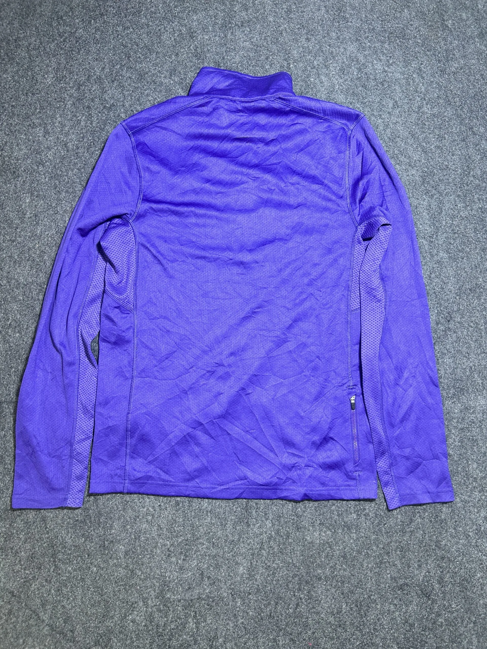 Nike Original Dri Fit half zip Up Training Tshirt Purple Unisex M