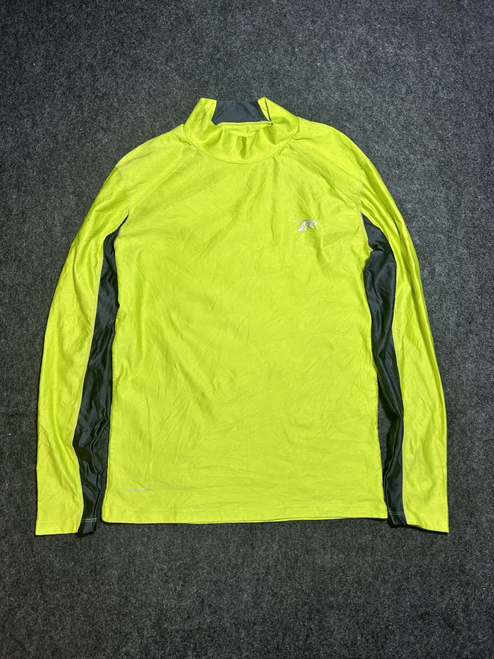 Pro Player High Neck Training compression Tshirt Neon yellow