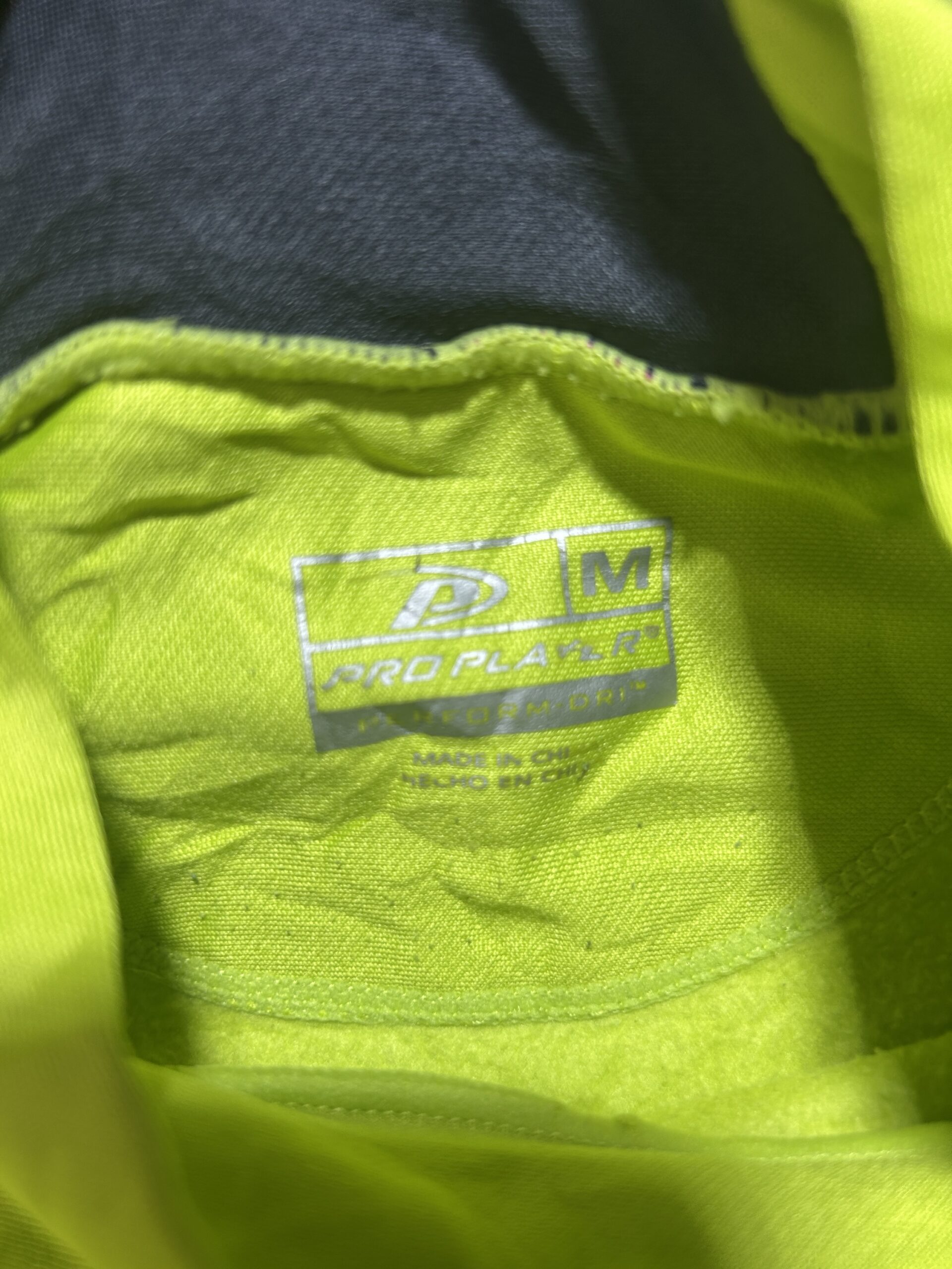 Pro Player High Neck Training compression Tshirt Neon yellow