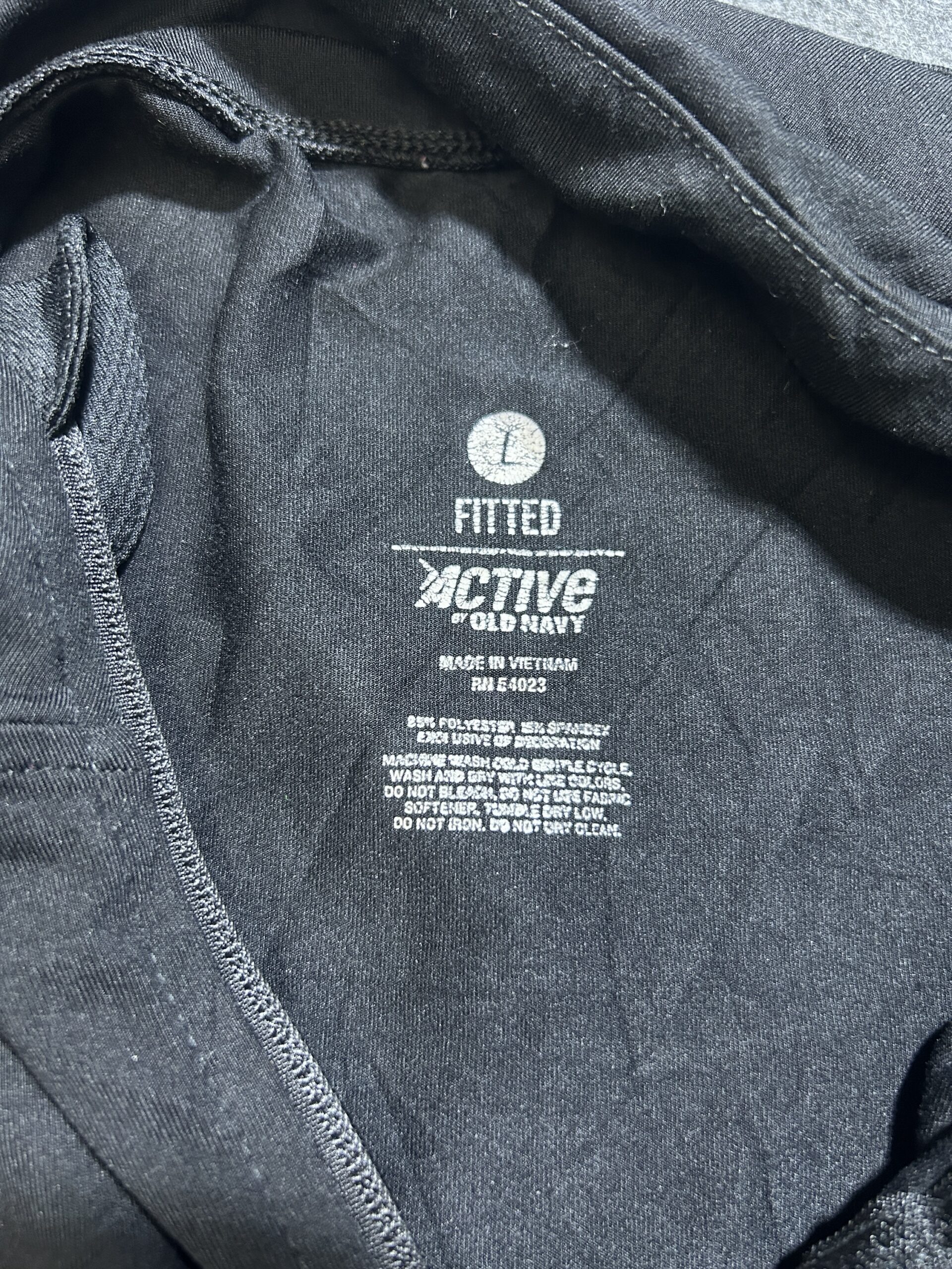 Active By Old Navy Body Fitted Track Jacket Black