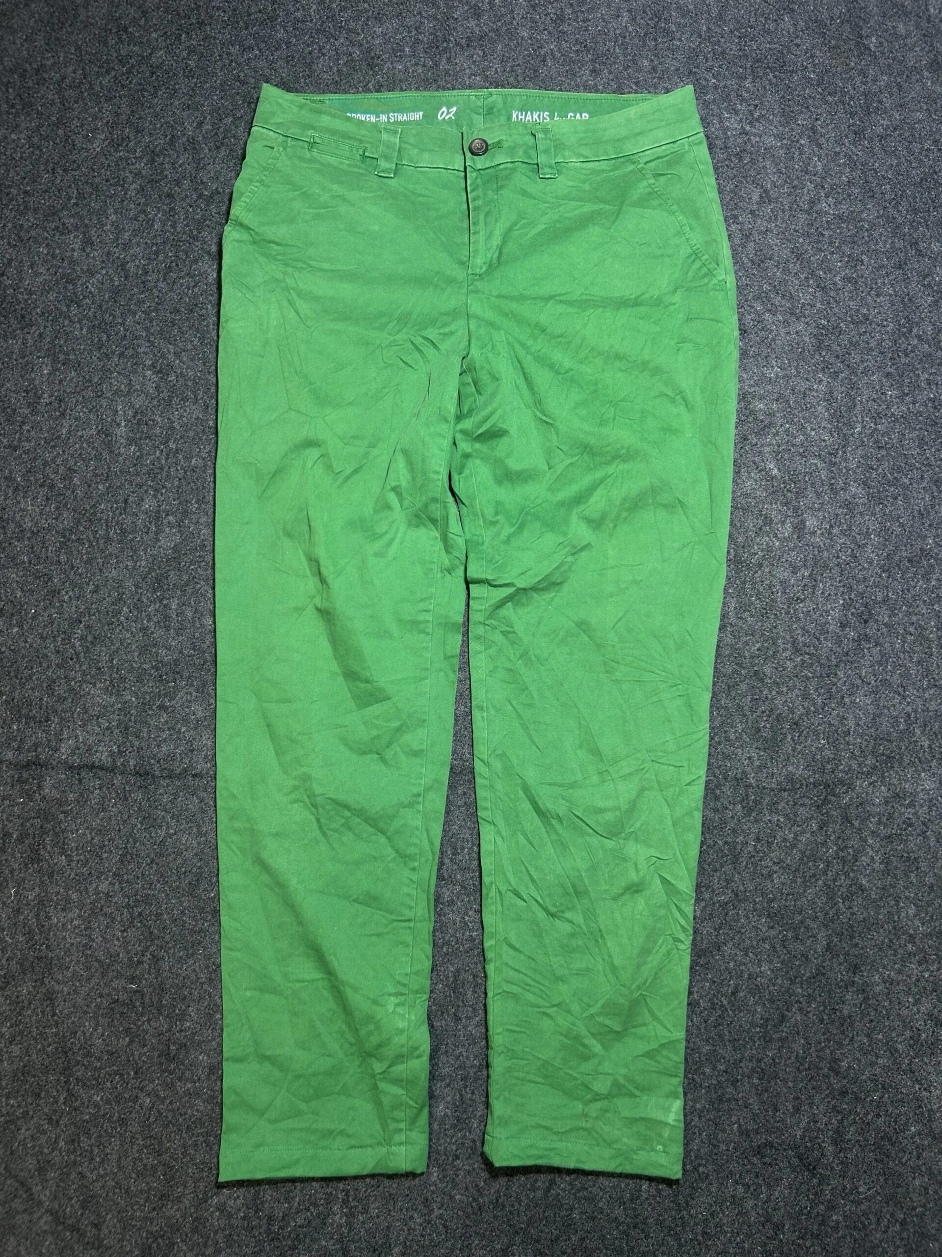 GAP Khakis Women’s Green Straight Fit Pants | Cotton Stretch | Size XS–S