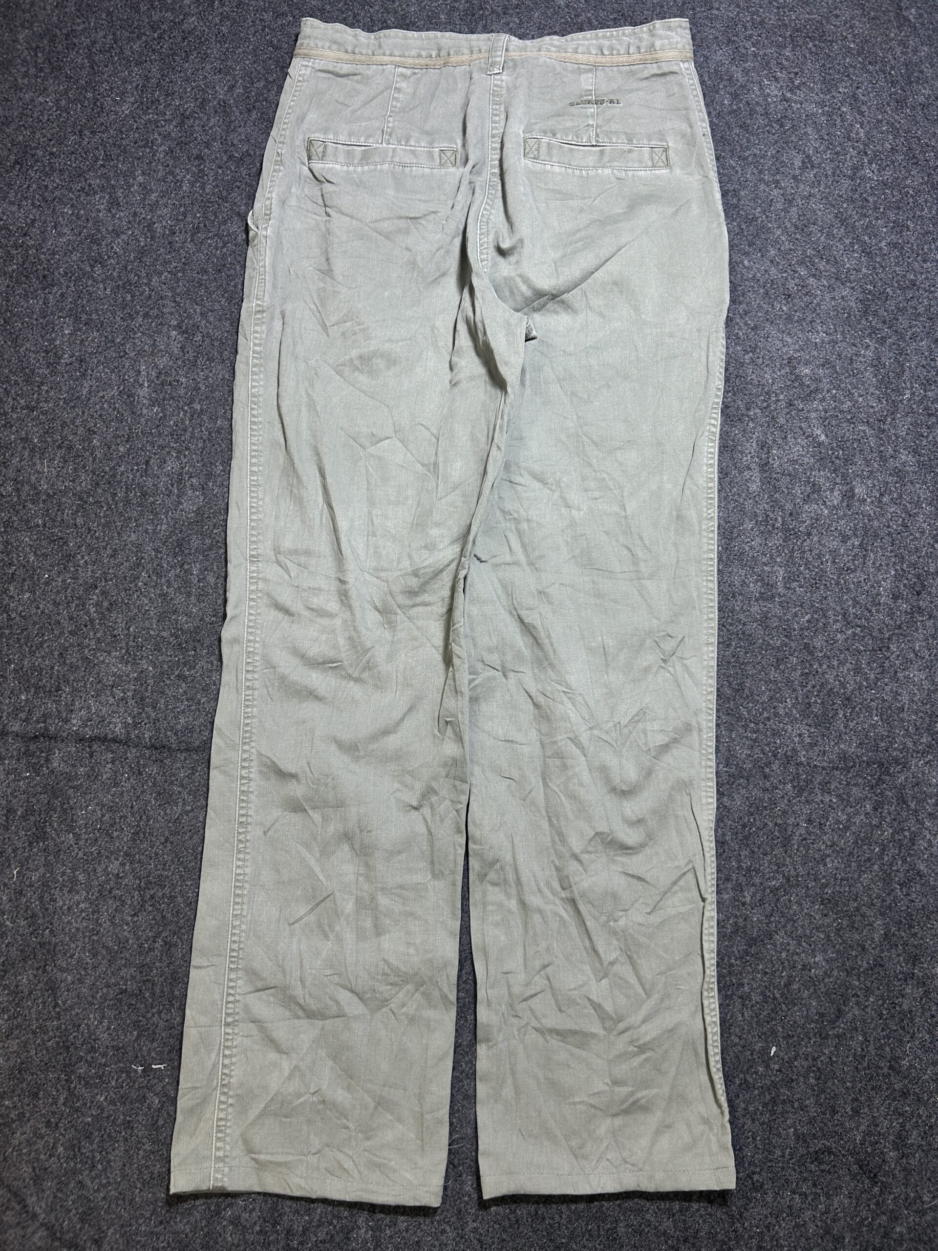 Ralph Lauren Lauren RL Olive Green Pants | Relaxed Straight Fit | Vintage Minimal Style | 28