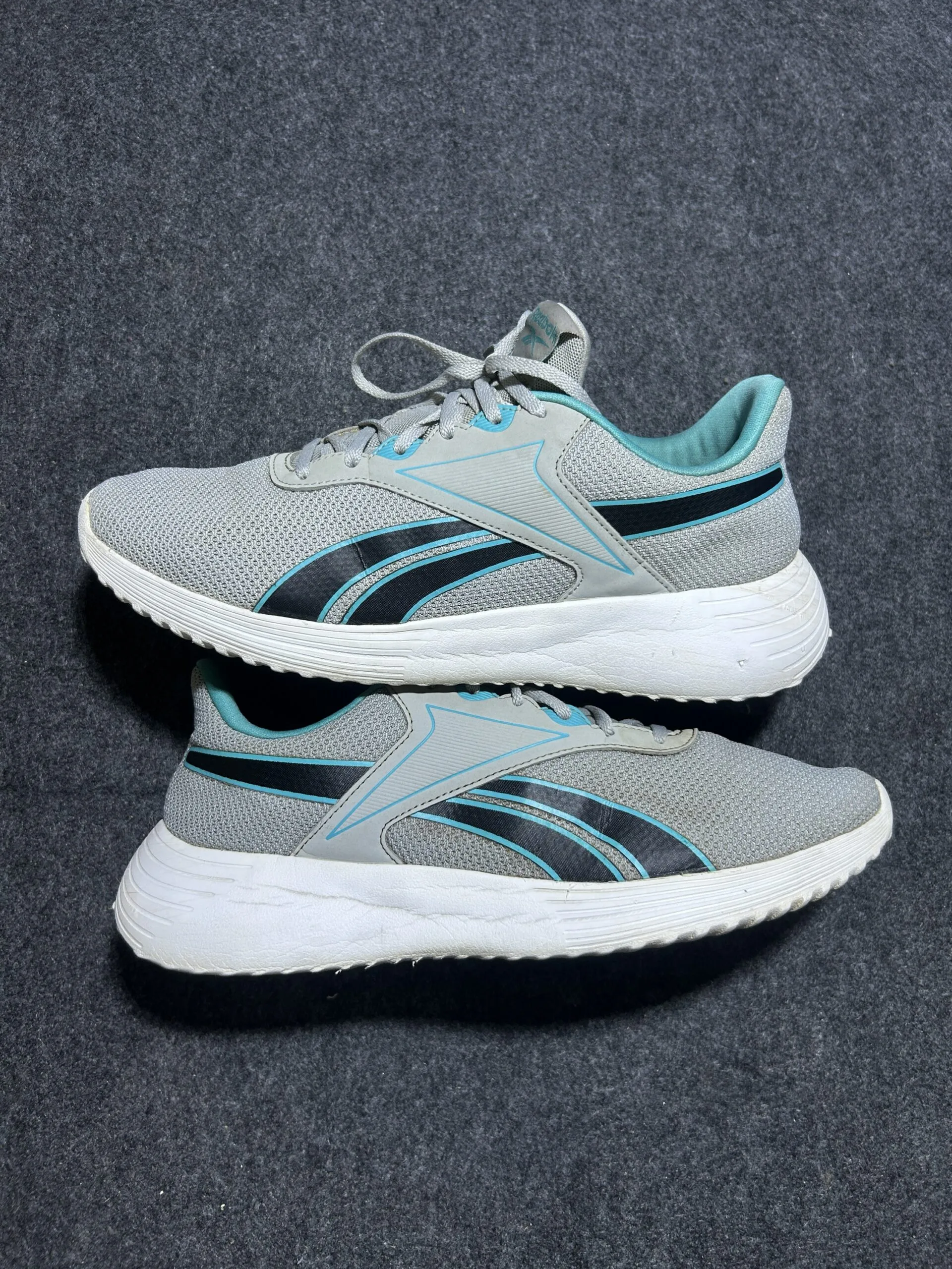 Reebok Lightweight Running Shoes | Grey & Teal | UK 11 | Excellent Condition