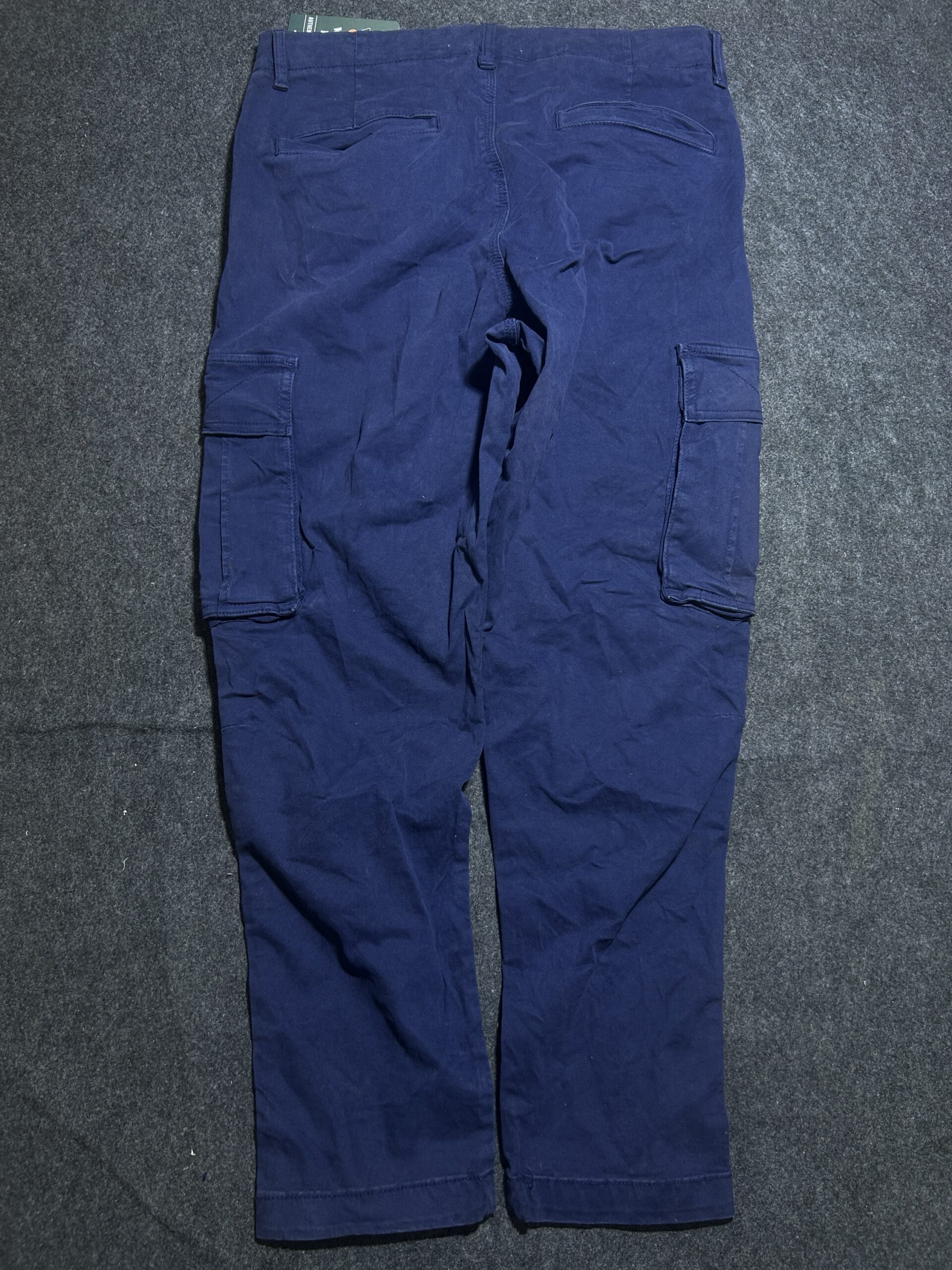 ZARA Denimwear Cargo Pants | Navy Blue | Utility Style | Straight Fit | Size 32