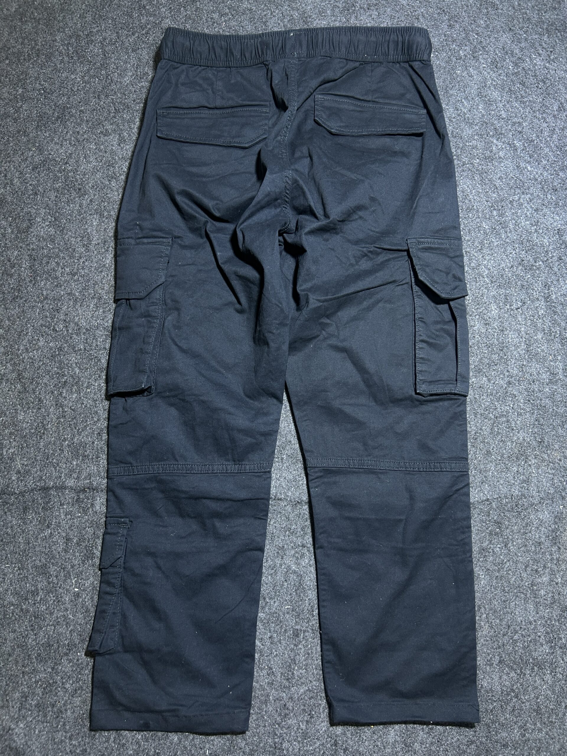 H&M Slim Fit Cargo Pants | Black | Utility Style | Stretch Fabric | Size XS 28