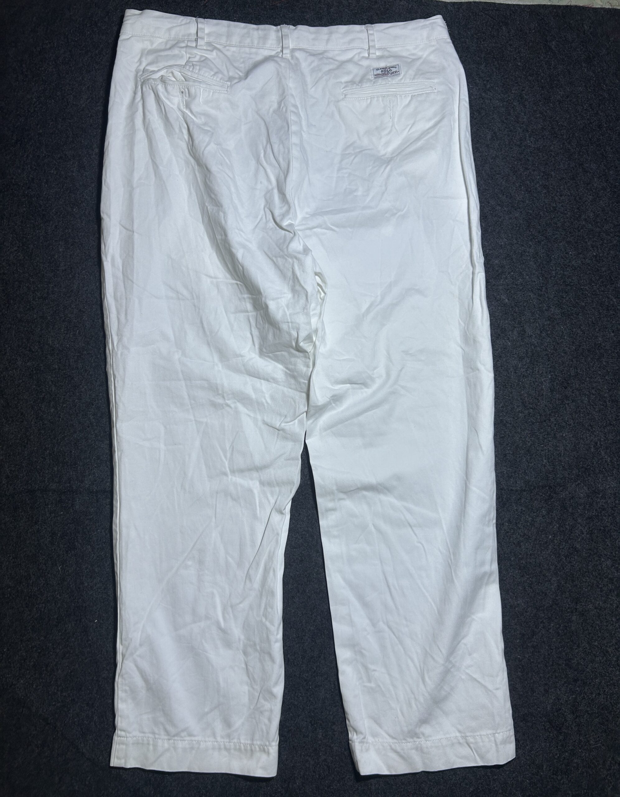 Polo by Ralph Lauren Classic White Chino Pants | 100% Cotton | Smart Casual | Waist 36 | Excellent Condition