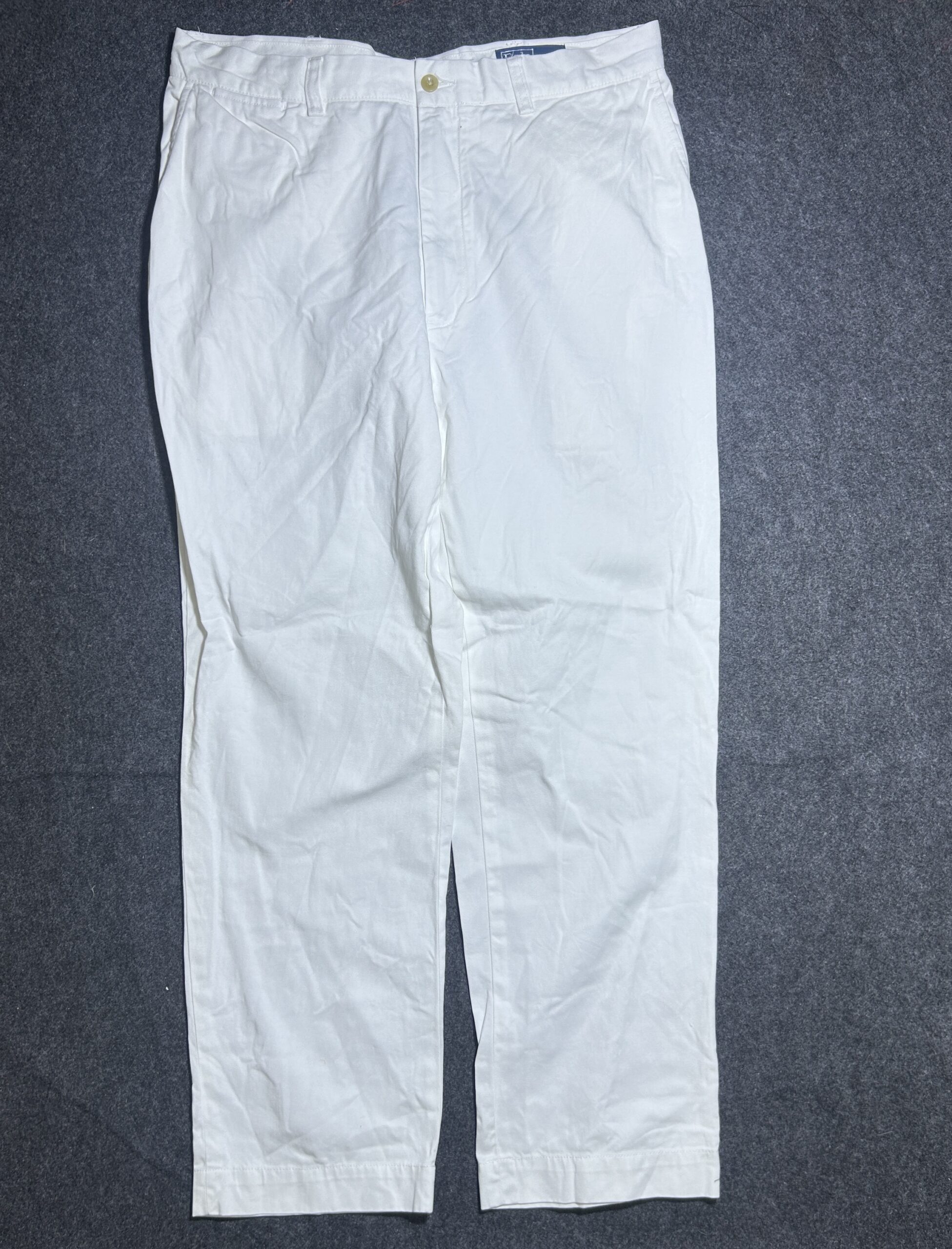 Polo Ralph Lauren Classic White Chino Pants | 100% Cotton | Premium Casual Trouser | 36