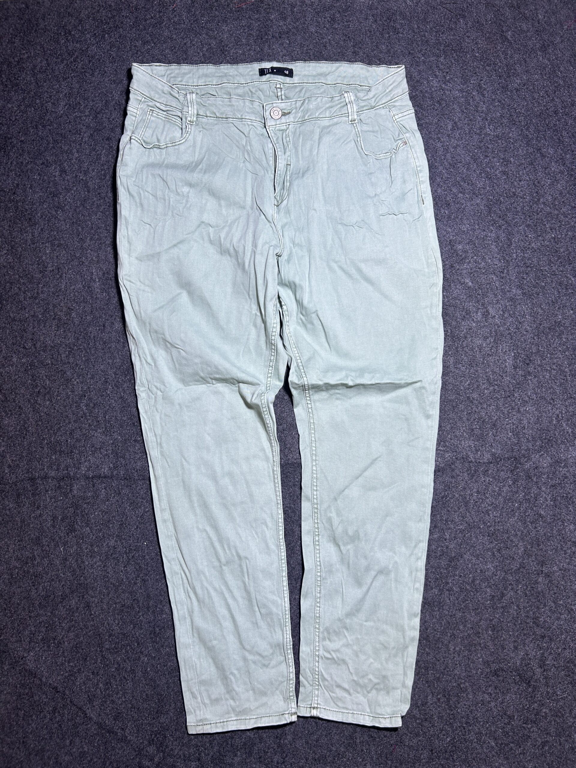 TEX Slim Fit Casual Pants | Mint Green | Waist 32 | Clean Look