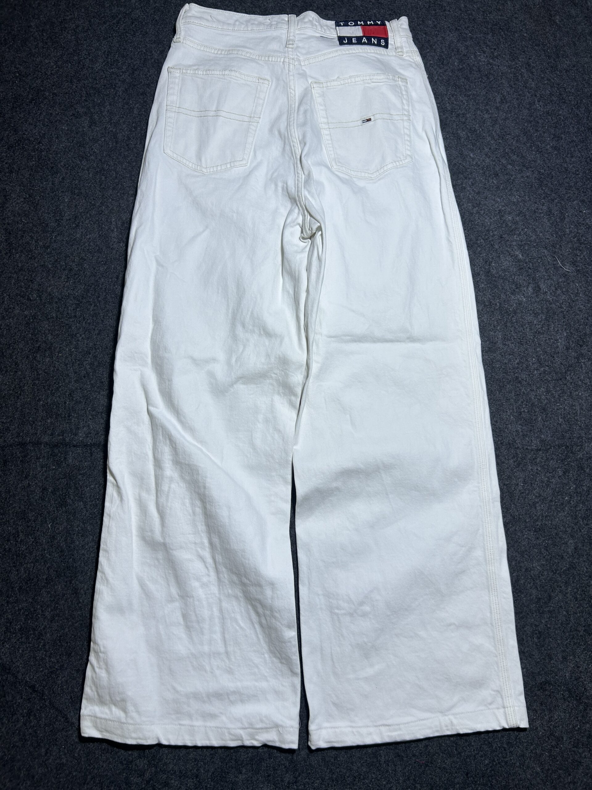 Tommy Jeans Claire High Rise Wide Leg White Jeans | Unisex | 28
