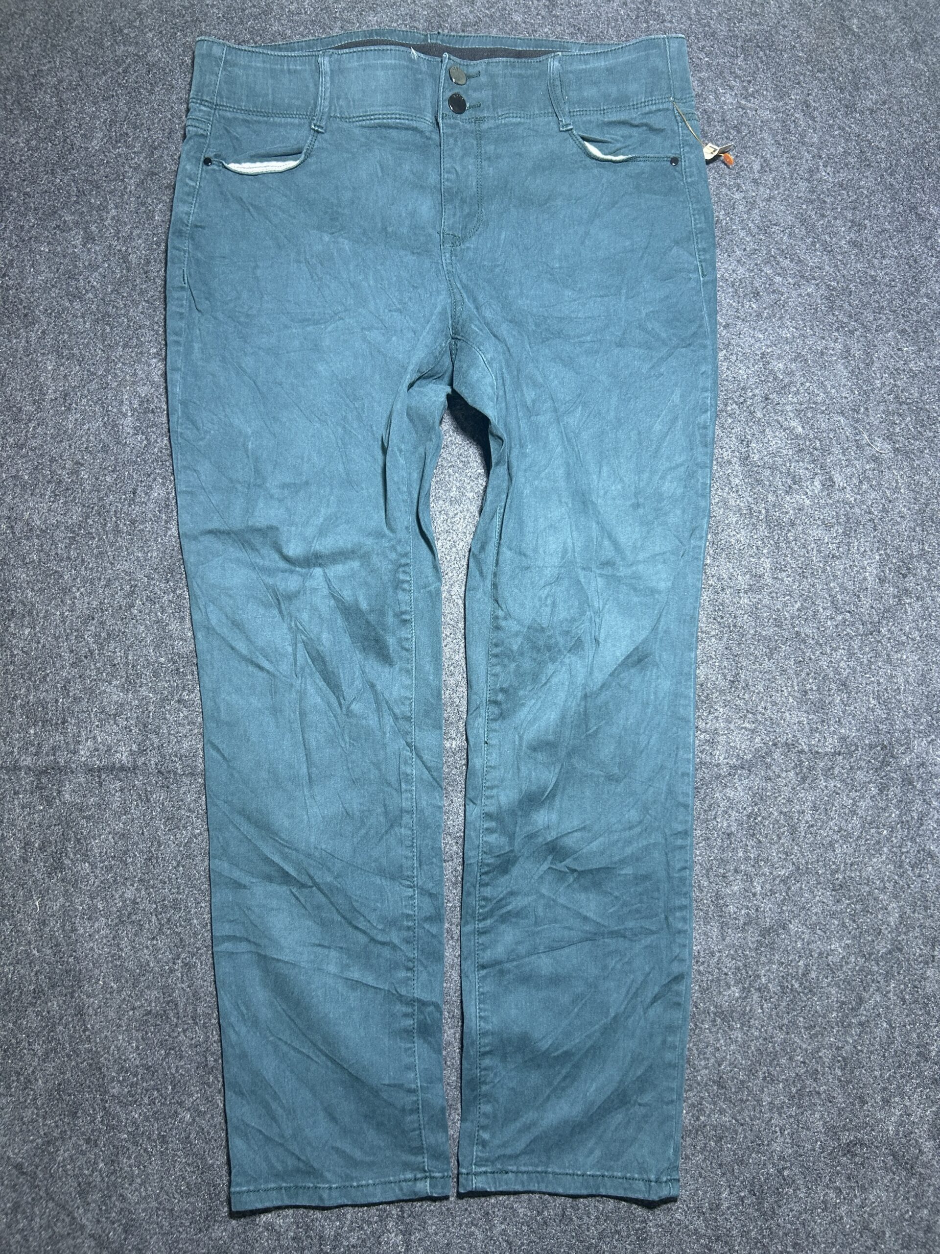 Apt. 9 Straight Fit Stretch Teal Pants |Women |Size 36