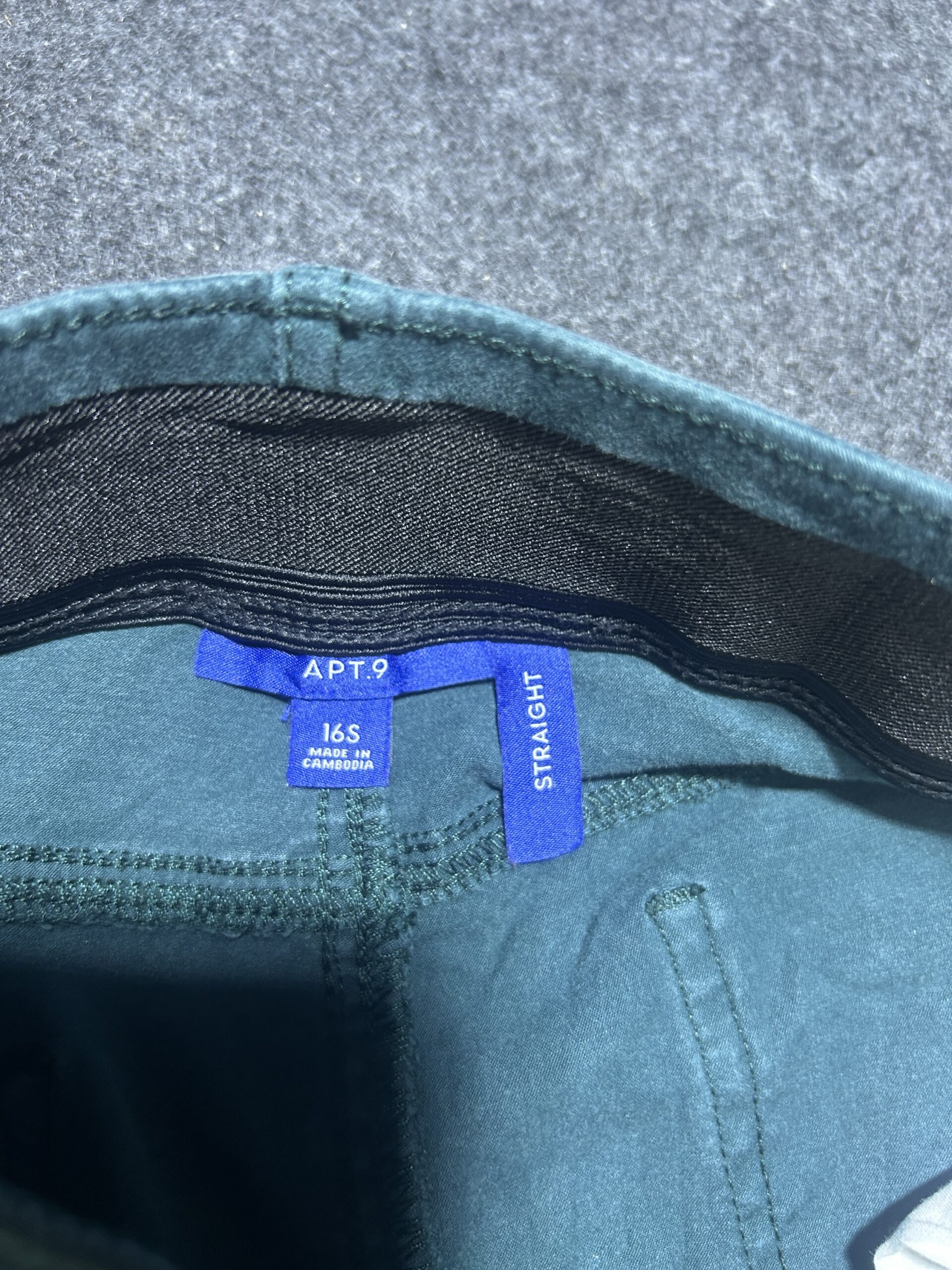Apt. 9 Straight Fit Stretch Teal Pants |Women |Size 36