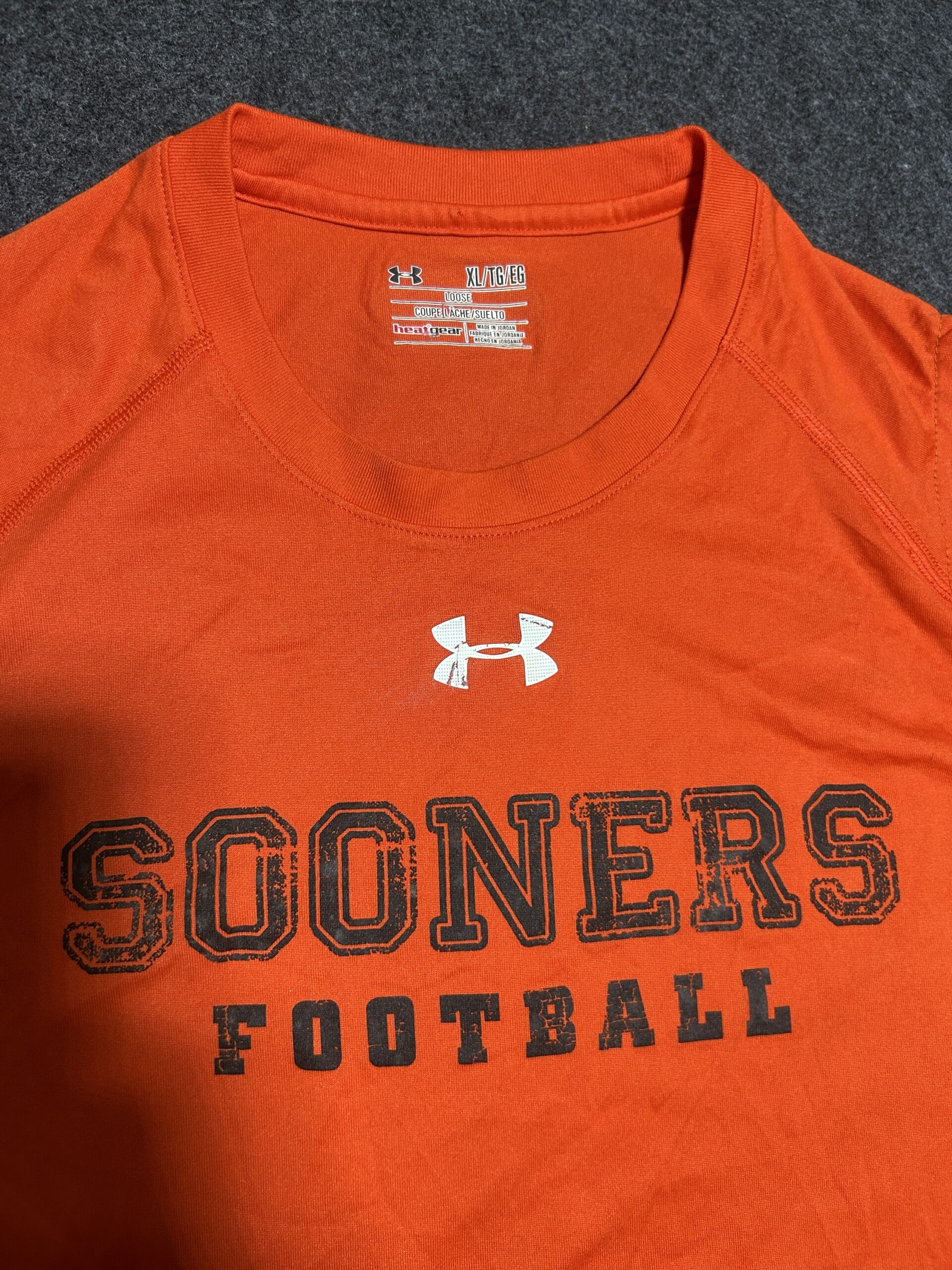 Under Armour Heatgear Sleeveless Tshirt Orange M Modified