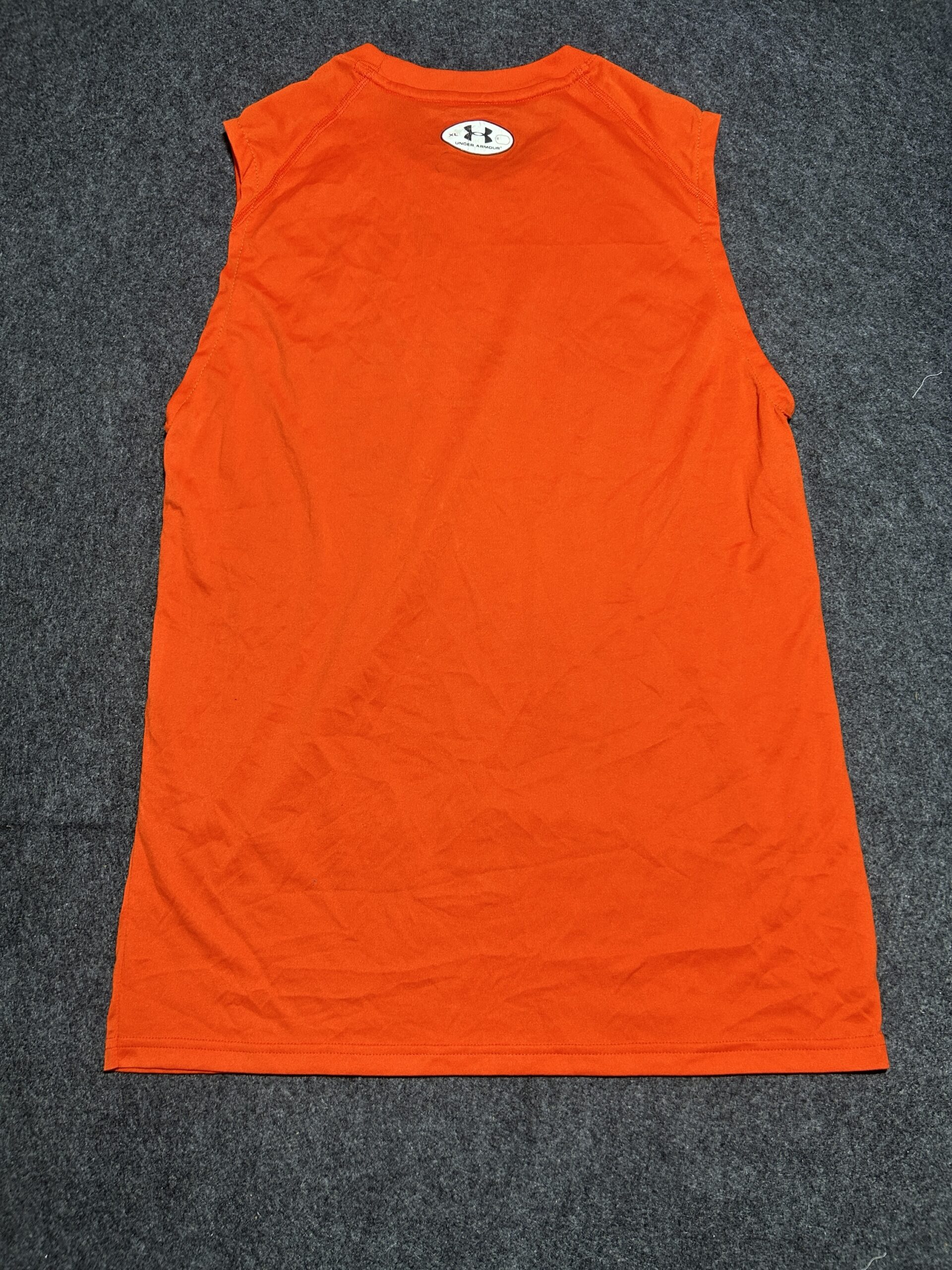 Under Armour Heatgear Sleeveless Tshirt Orange M Modified
