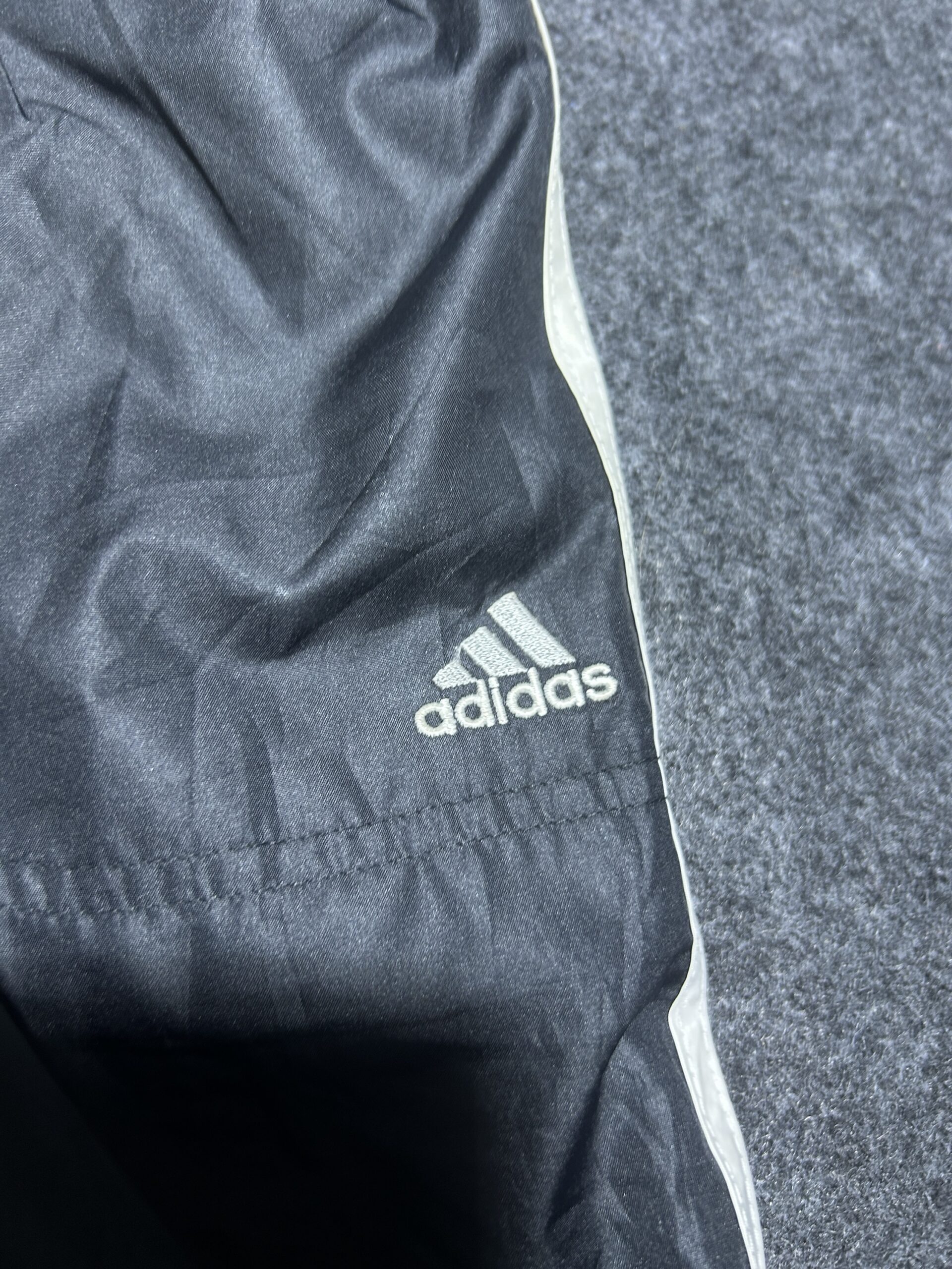 Adidas ClimaShell Windbreaker Track Pant Black | Baggy | 3-Stripes | Zip Hem | Size 30-36