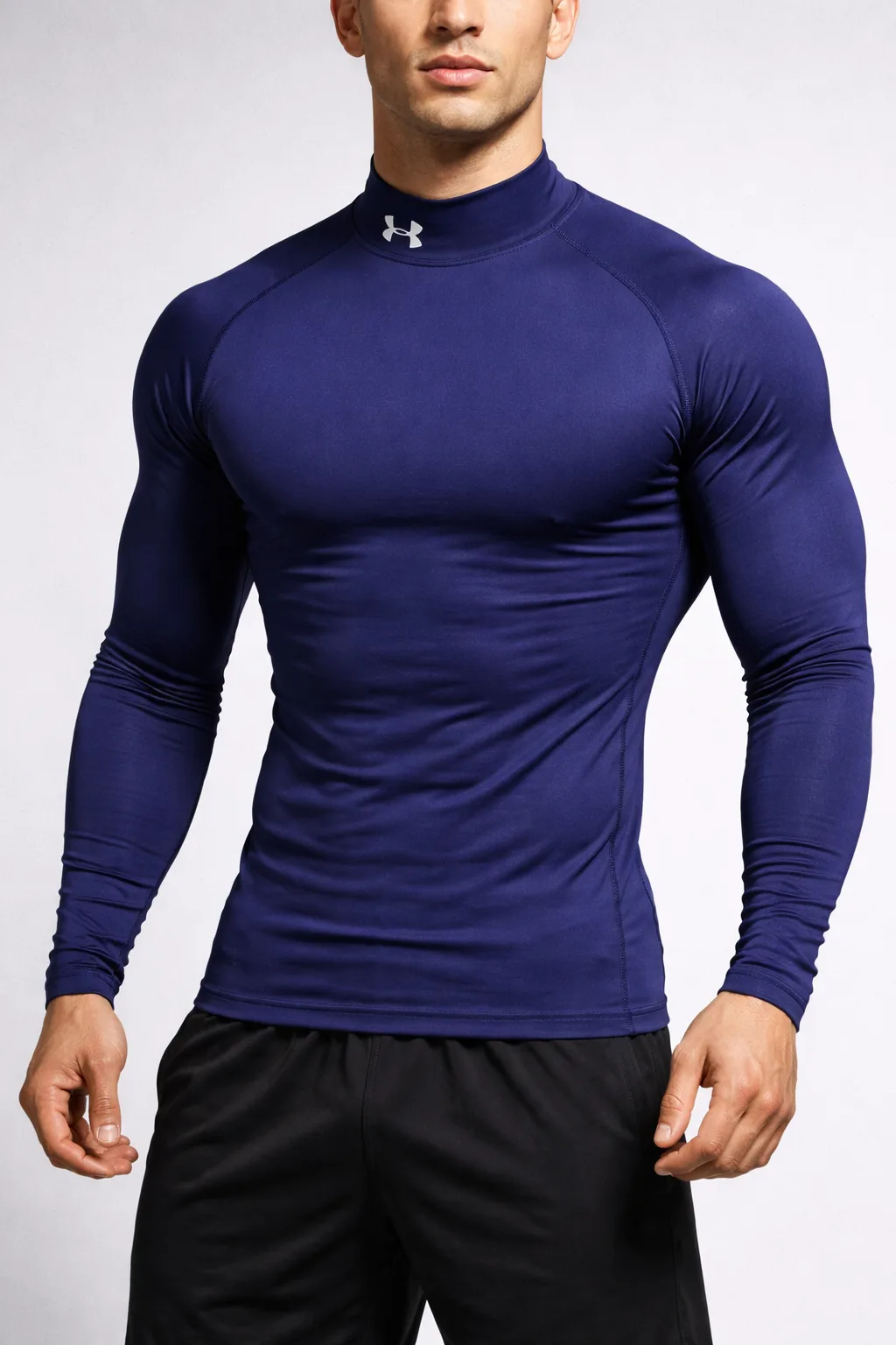 Under Armour Original Coldgear high neck Body fit Compression Navy S