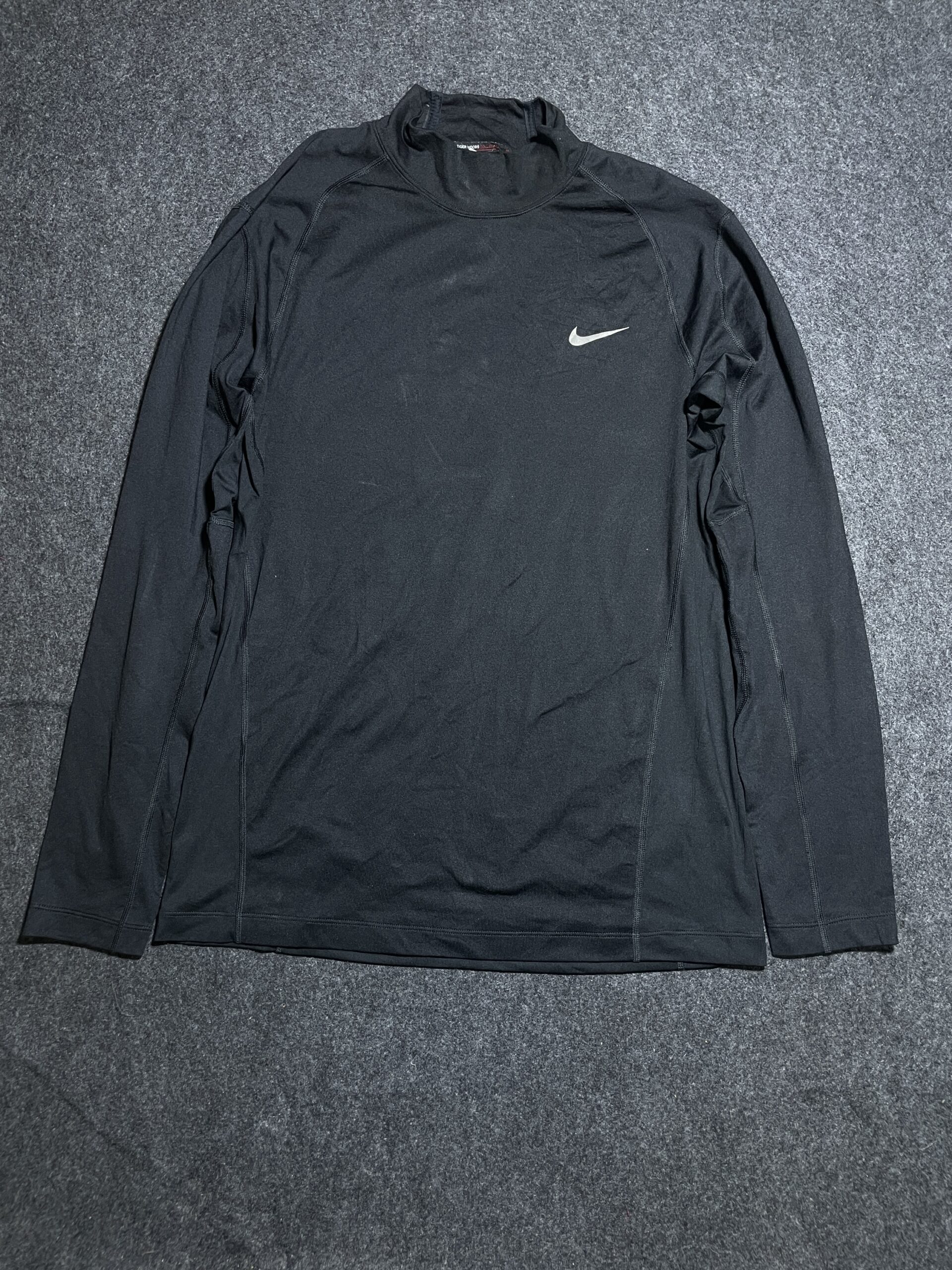 Nike Dri Fit High Neck Compression Tshirt Black L