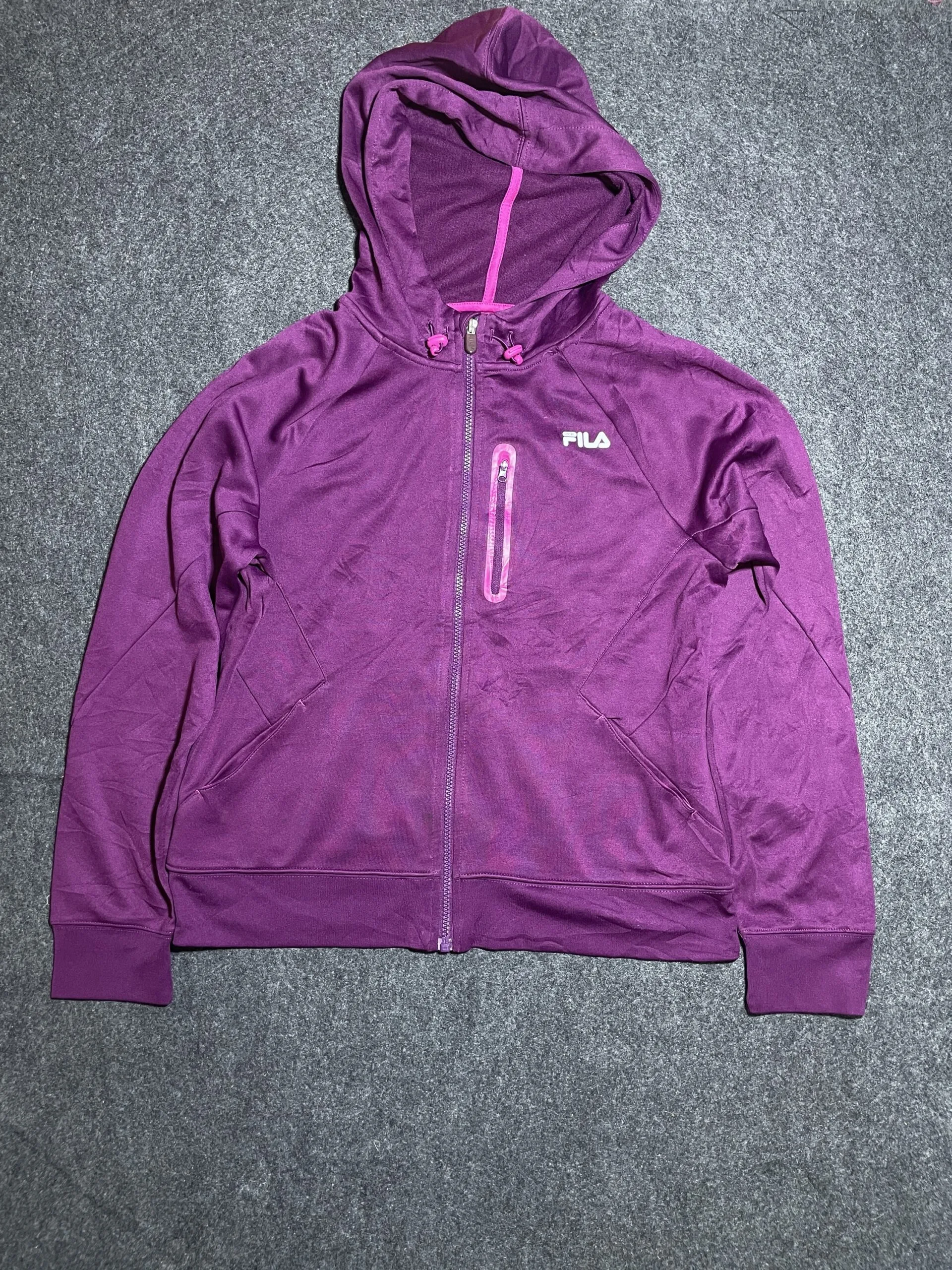 FILA Women's Full Zip Hoodie Jacket Purple Size M